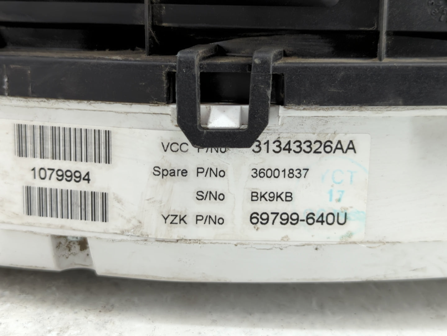 2013 Volvo V60 Instrument Cluster Speedometer Gauges P/N:31343326AA 31296371AB Fits Fits 2011 2012 2014 OEM Used Auto Parts 