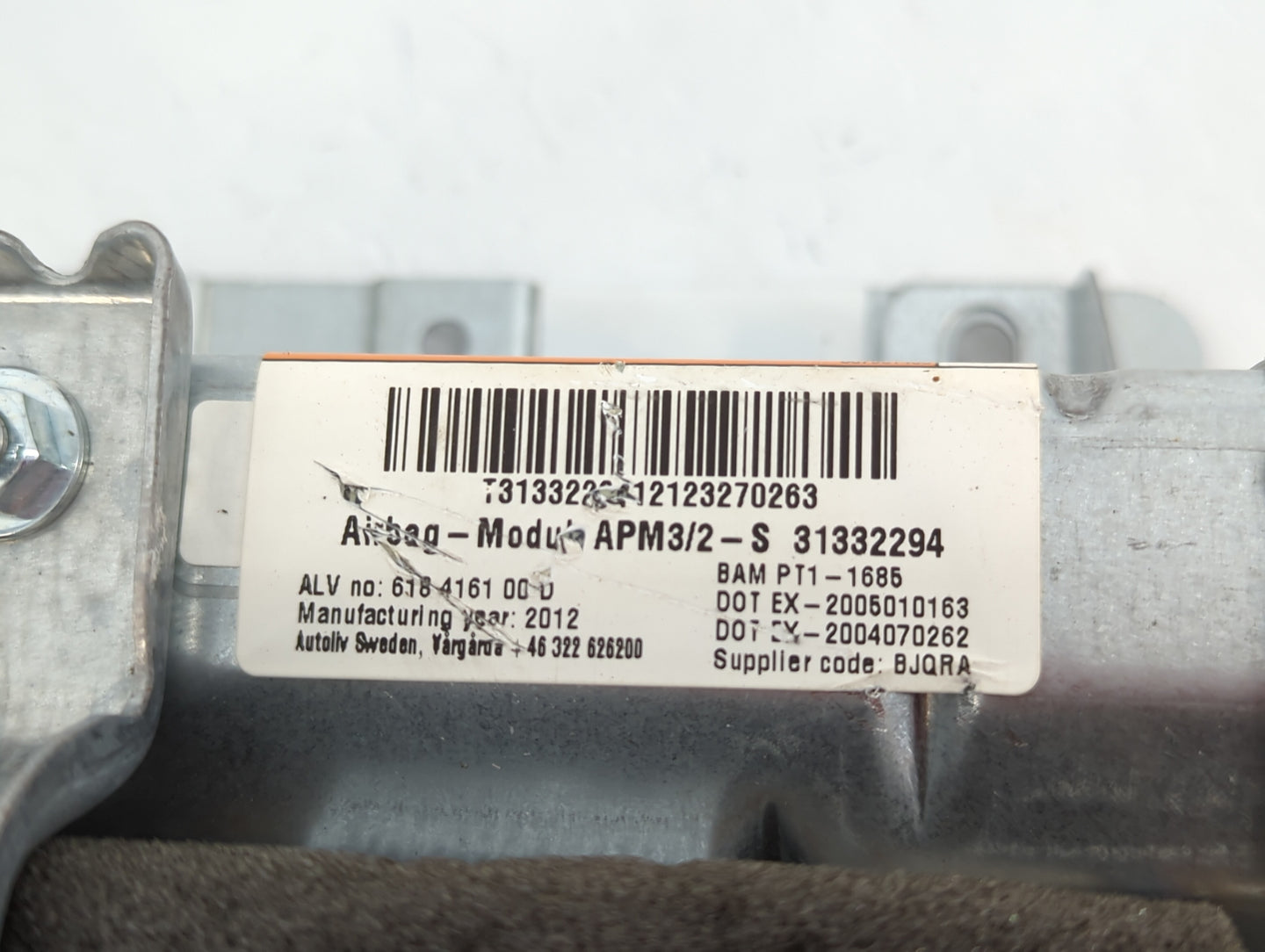 2013-2013 Volvo V60 Air Bag Passenger Right Dashboard Oem - Oemusedautoparts1.com