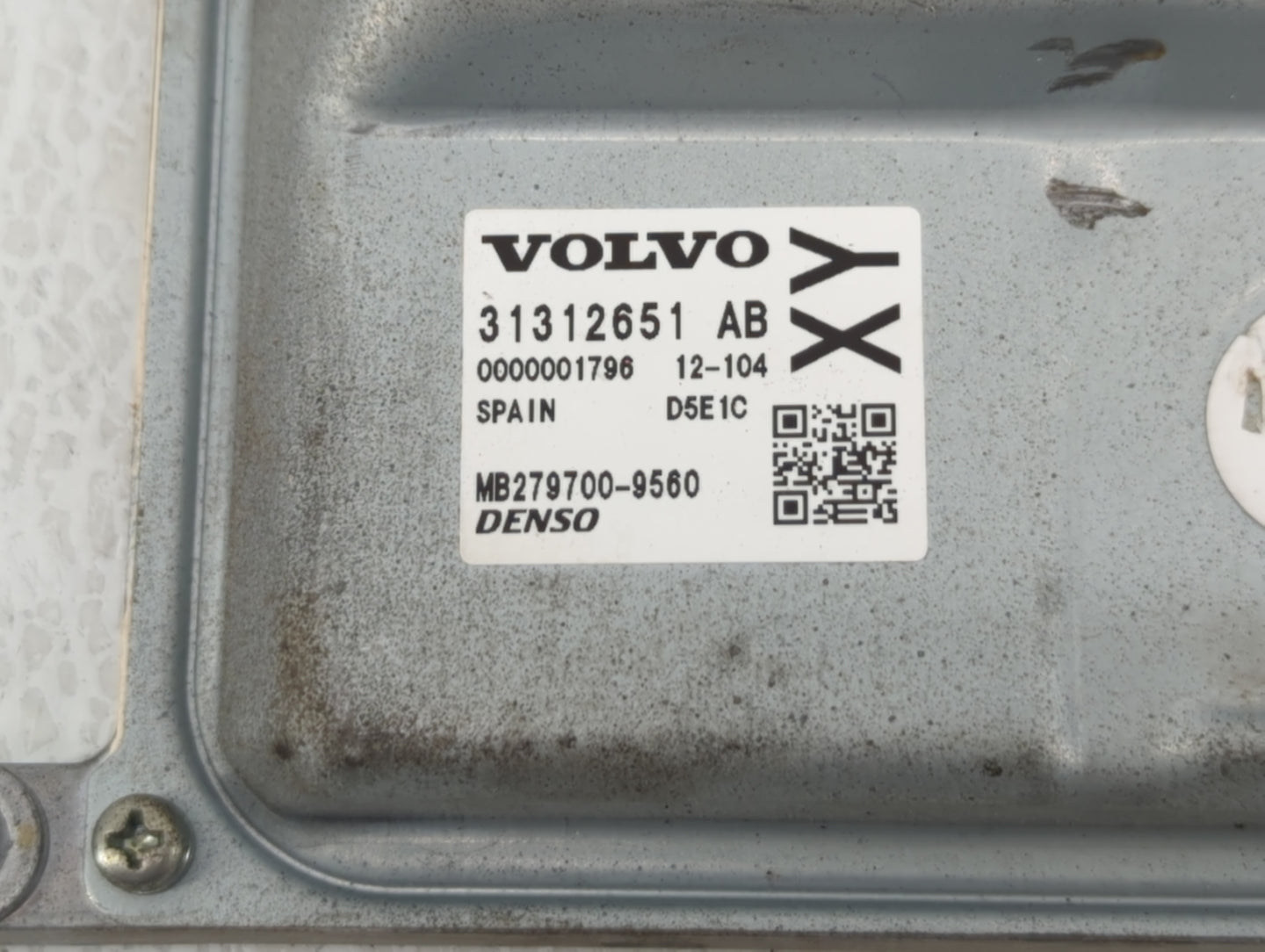 2015-2016 Volvo V60 PCM Engine Control Computer ECU ECM PCU OEM P/N:31312651 AB Fits Fits 2013 2014 2015 2016 OEM Used Auto 