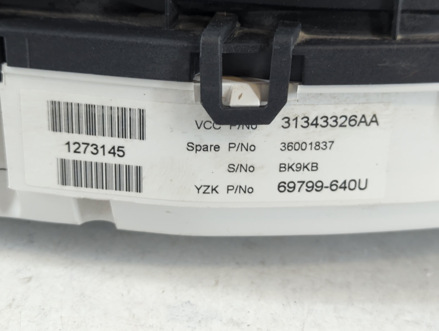 2013 Volvo Xc60 Instrument Cluster Speedometer Gauges P/N:31343326AA 1273145 Fits Fits 2014 OEM Used Auto Parts - Oemusedaut