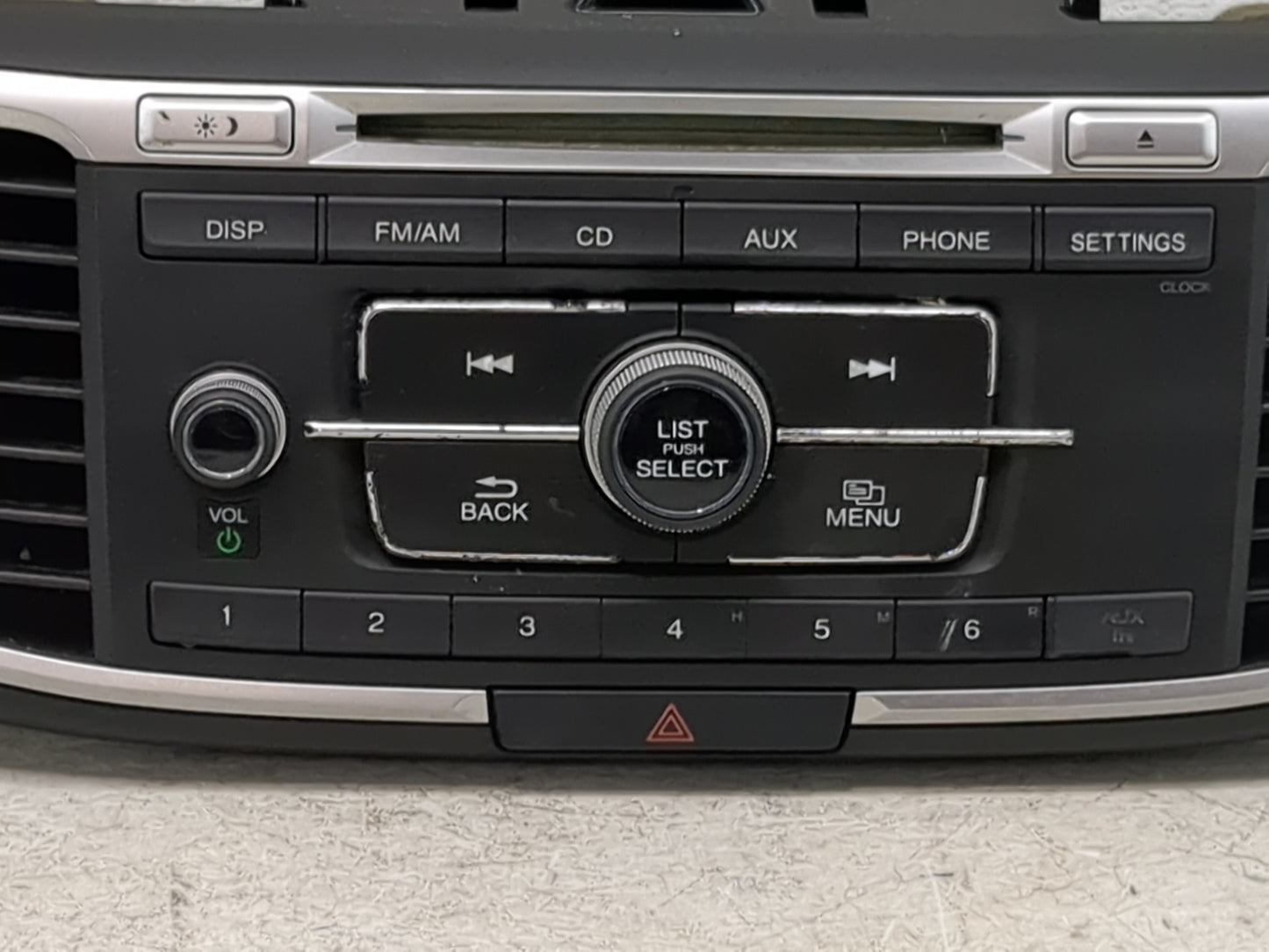 2014 Accord Radio AM FM Cd Player Receiver Replacement Fits Fits 2013 2015 OEM Used Auto Parts - Oemusedautoparts1.com