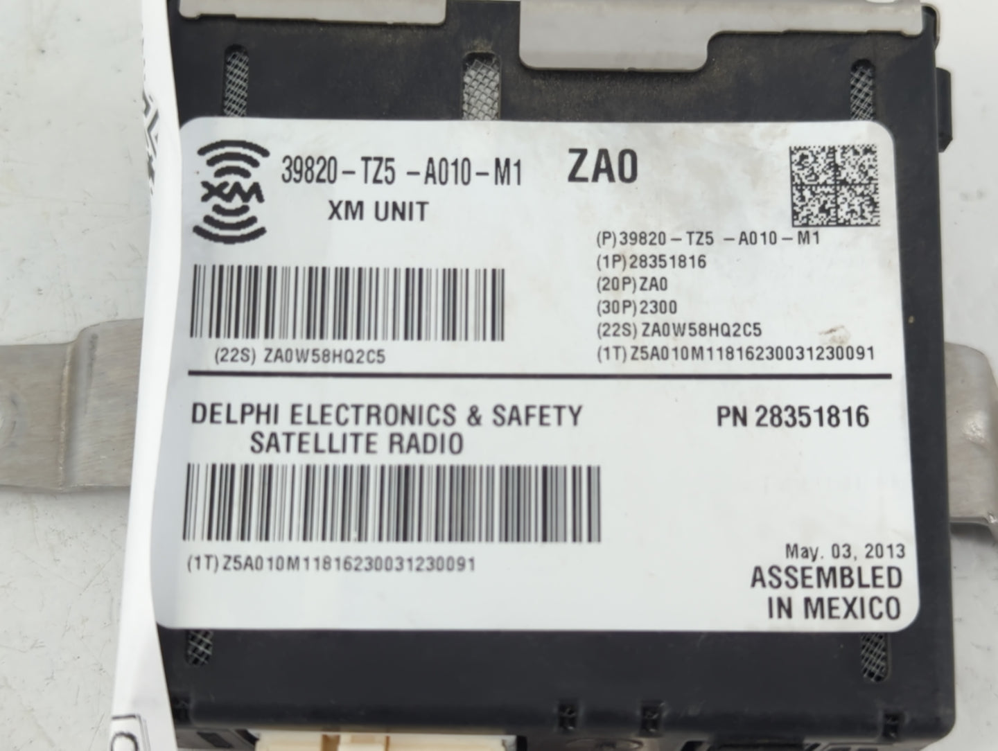 2014-2016 Acura Mdx Radio AM FM Cd Player Receiver Replacement P/N:39820-TZ5-A010-M1 Fits Fits 2014 2015 2016 OEM Used Auto 