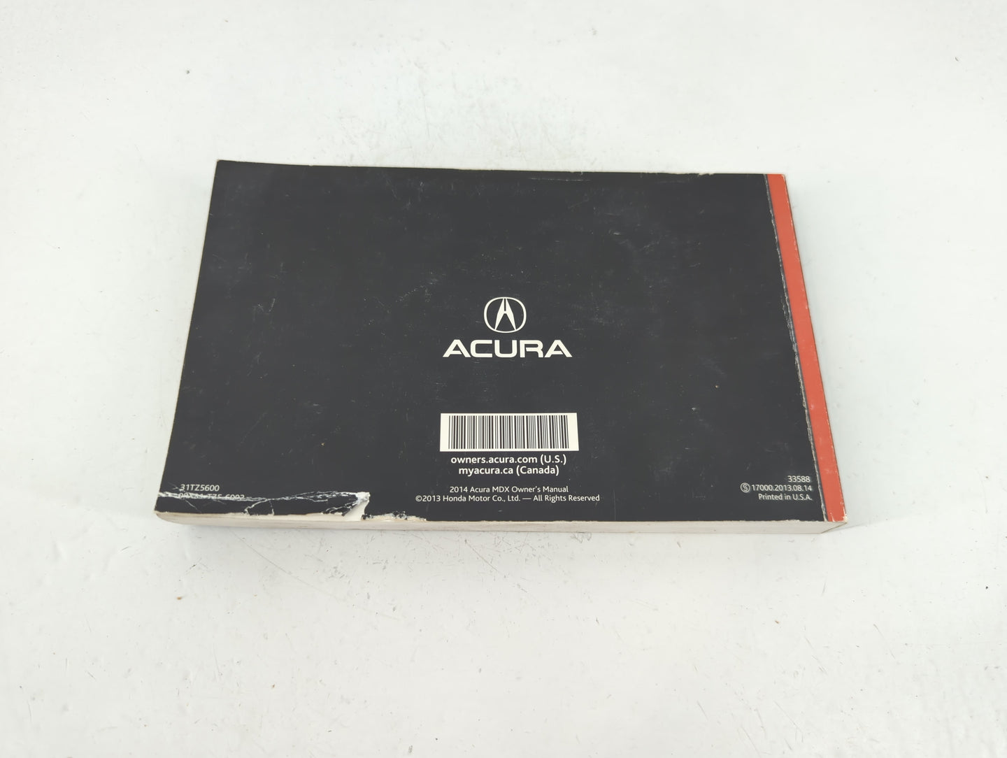 2014 Acura Mdx Owners Manual Book Guide OEM Used Auto Parts - Oemusedautoparts1.com