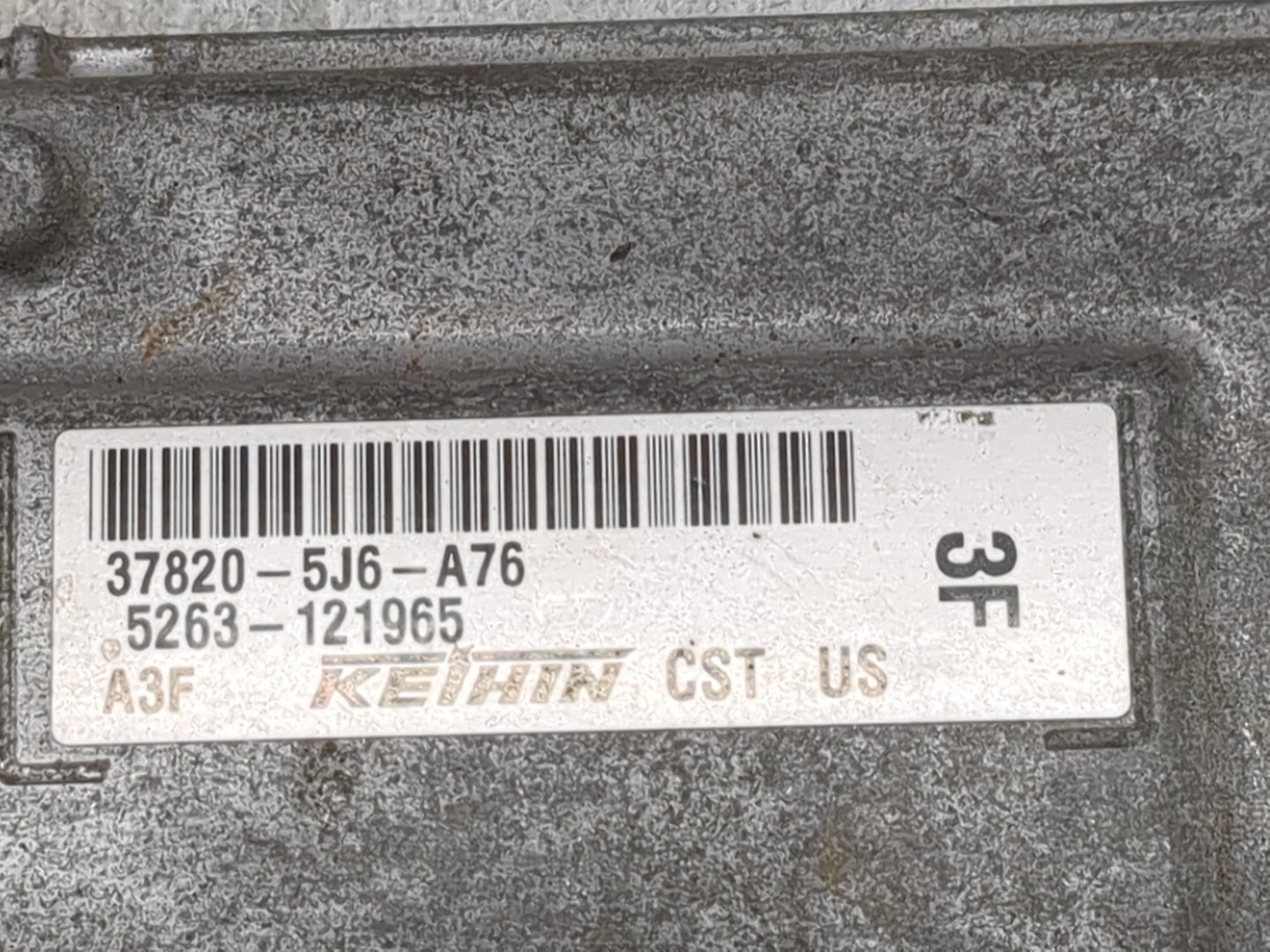 2014-2015 Acura Mdx PCM Engine Control Computer ECU ECM PCU OEM P/N:37820-5J6-A76 5263-121965 Fits Fits 2014 2015 OEM Used A