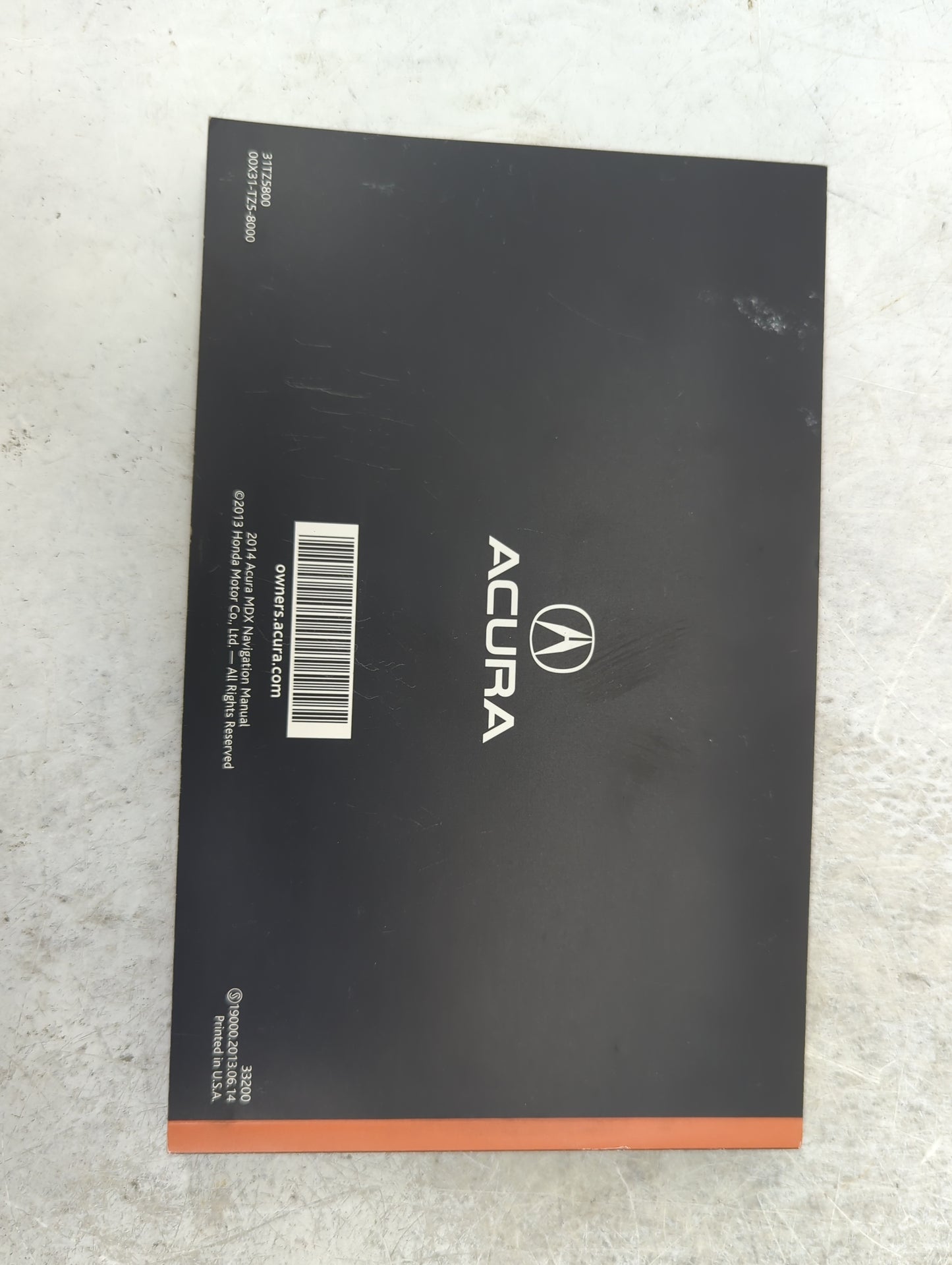 2014 Acura Mdx Owners Manual Book Guide P/N:31TZ5800 00X31-TZ5-8000, 31TZ5Q200, 00X31-TZ5-Q000 OEM Used Auto Parts - Oemused