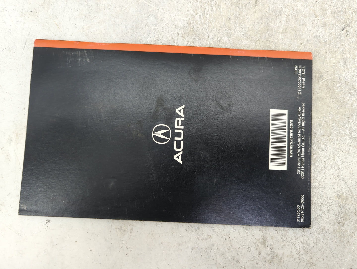 2014 Acura Mdx Owners Manual Book Guide P/N:31TZ5800 00X31-TZ5-8000, 31TZ5Q200, 00X31-TZ5-Q000 OEM Used Auto Parts - Oemused