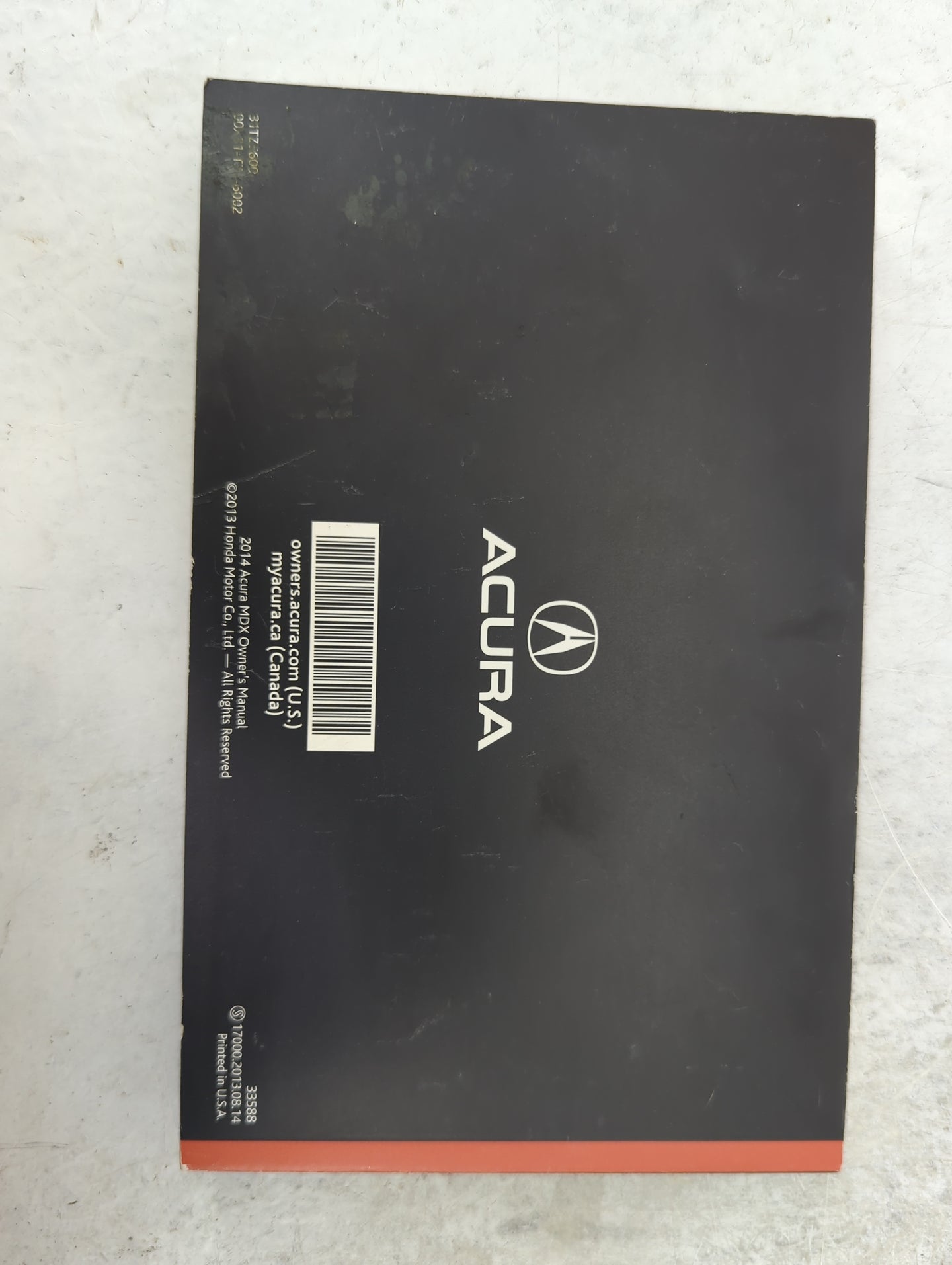2014 Acura Mdx Owners Manual Book Guide P/N:31TZ5M00 00X31-TZ5-M000 OEM Used Auto Parts - Oemusedautoparts1.com