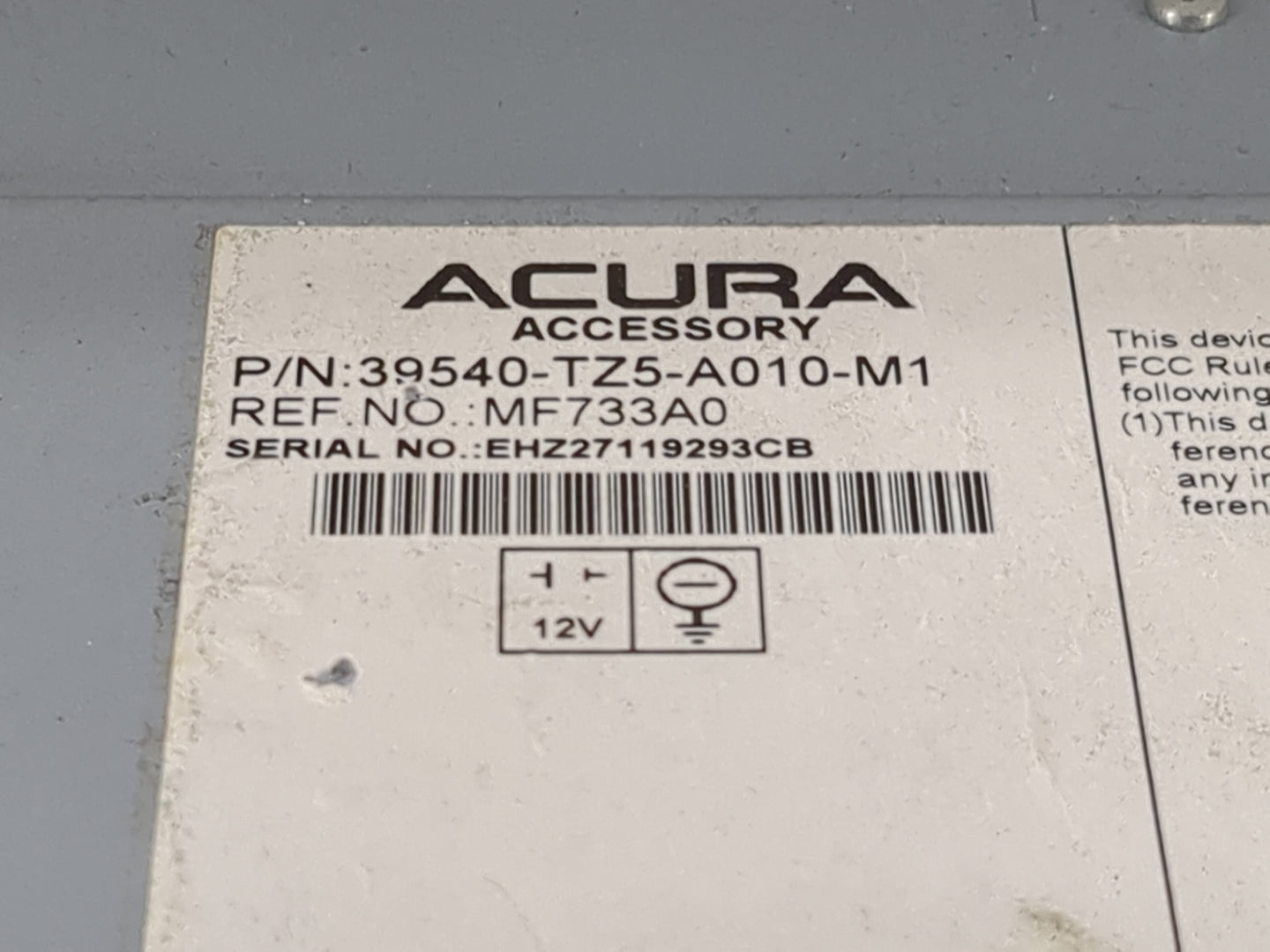 2014-2015 Acura Mdx Radio AM FM Cd Player Receiver Replacement P/N:39540-TZ5-A010-M1 MF733A0 Fits Fits 2014 2015 OEM Used Au