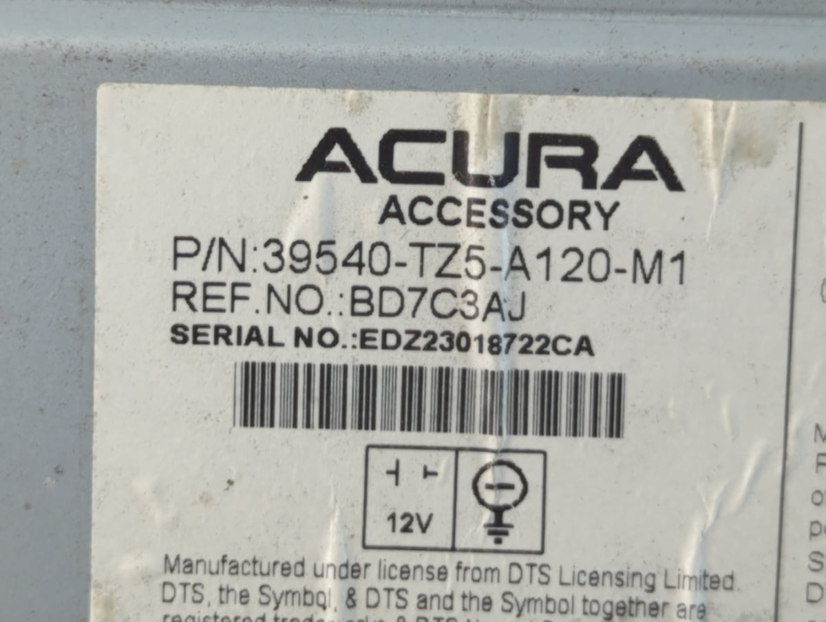 2014-2015 Acura Mdx Radio AM FM Cd Player Receiver Replacement P/N:39540-TZ5-A120-M1 Fits Fits 2014 2015 OEM Used Auto Parts