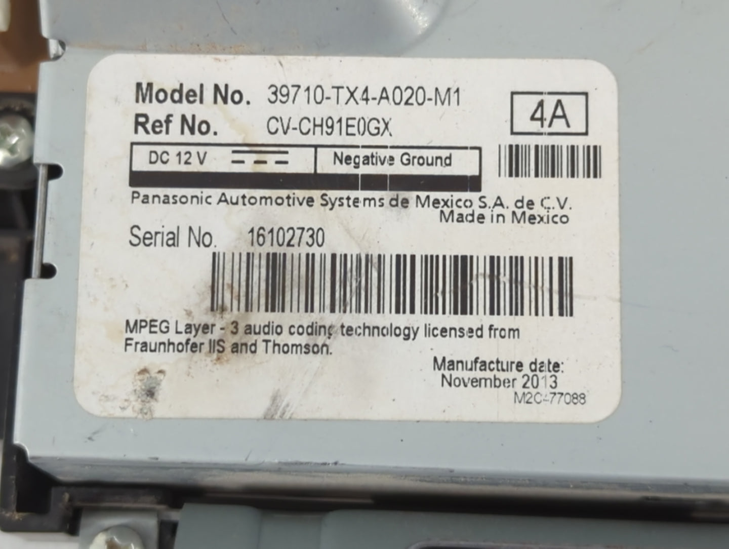 2013-2015 Acura Rdx Information Display Screen - Oemusedautoparts1.com