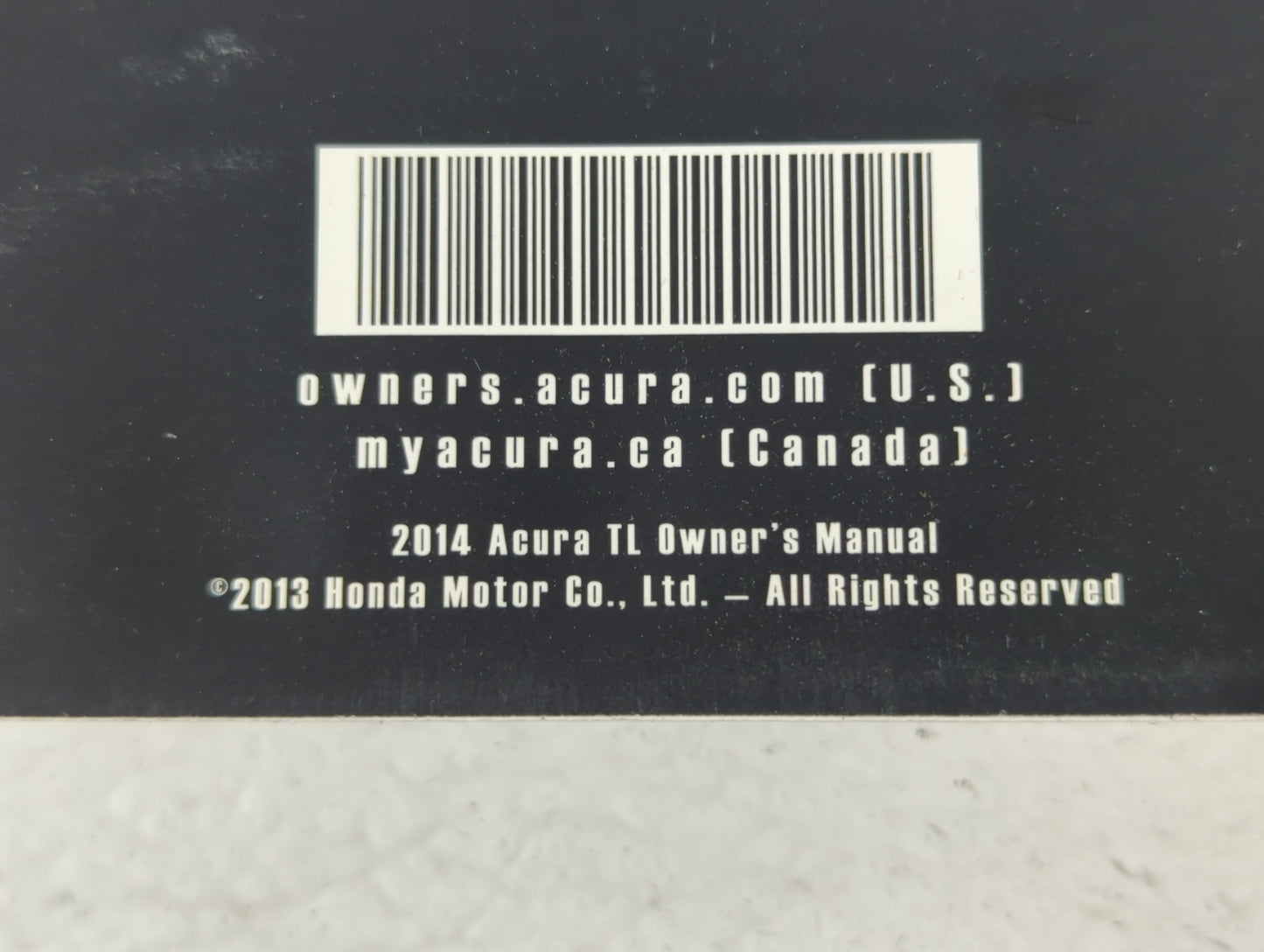 2014 Acura Tl Owners Manual Book Guide P/N:00X31-TK4-6500 31TK4650 OEM Used Auto Parts - Oemusedautoparts1.com