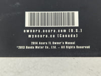 2014 Acura Tl Owners Manual Book Guide P/N:00X31-TK4-6500 31TK4650 OEM Used Auto Parts - Oemusedautoparts1.com