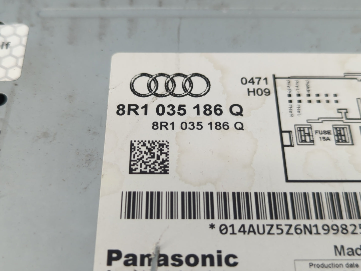 2013-2016 Audi A4 Radio AM FM Cd Player Receiver Replacement P/N:8R1 035 186 Q Fits Fits 2013 2014 2015 2016 OEM Used Auto P