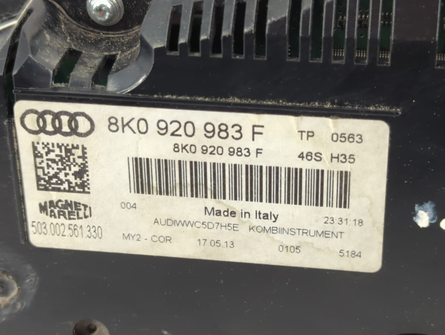 2013-2016 Audi A4 Instrument Cluster Speedometer Gauges P/N:8K0 920 983 F Fits Fits 2013 2014 2015 2016 OEM Used Auto Parts 