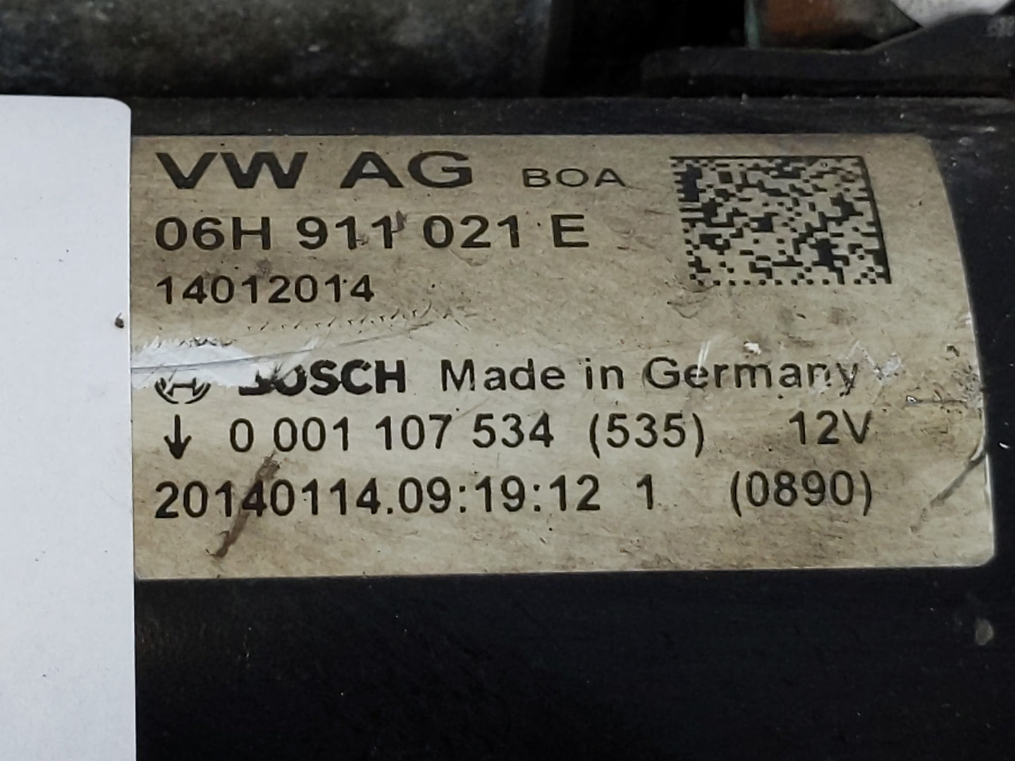 2014-2016 Audi A4 Car Starter Motor Solenoid OEM P/N:06H 911 021 E Fits Fits 2014 2015 2016 2017 OEM Used Auto Parts - Oemus