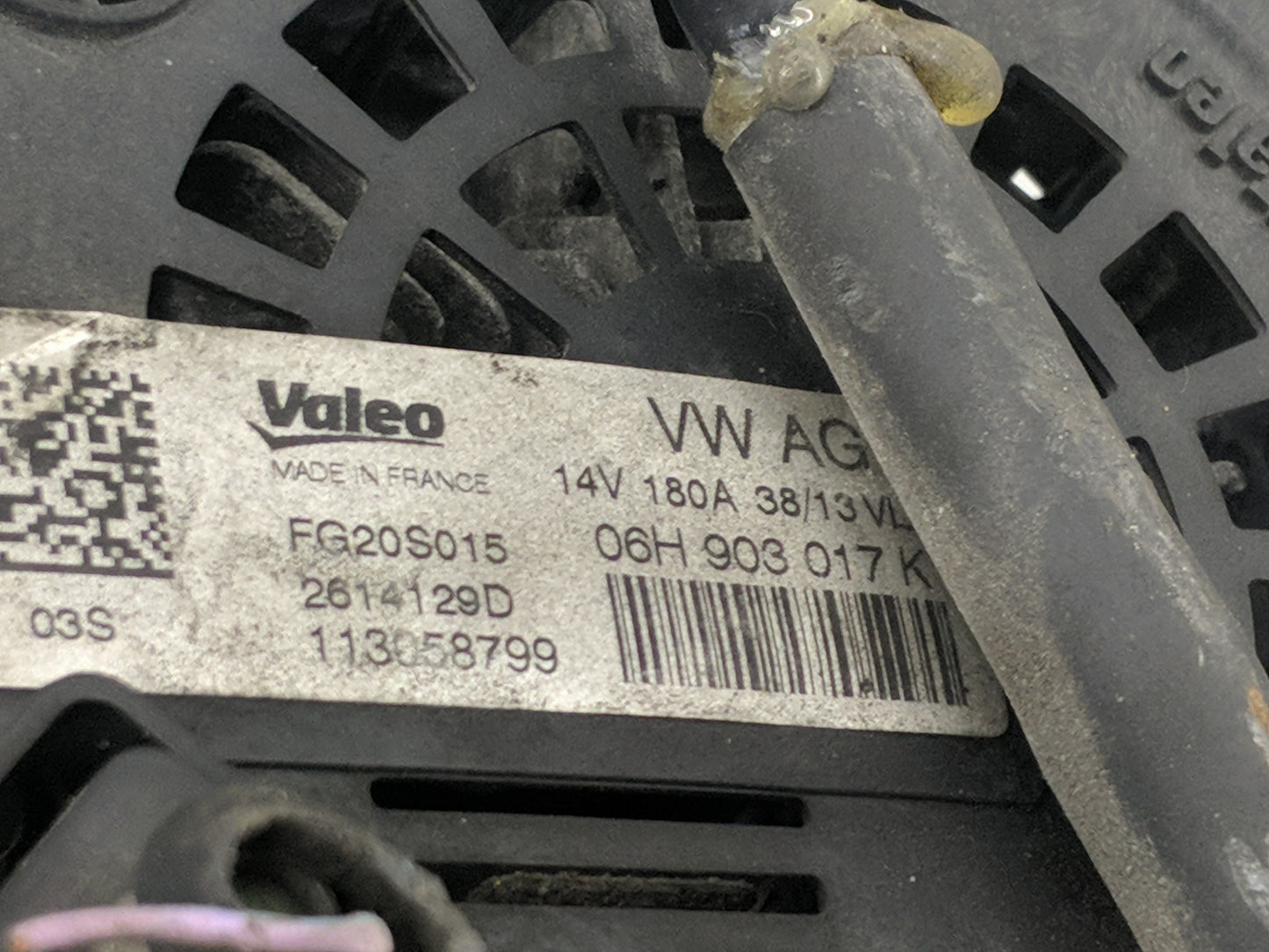 2013-2016 Audi A4 Alternator Replacement Generator Charging Assembly Engine OEM P/N:06H 903 017 K Fits OEM Used Auto Parts -