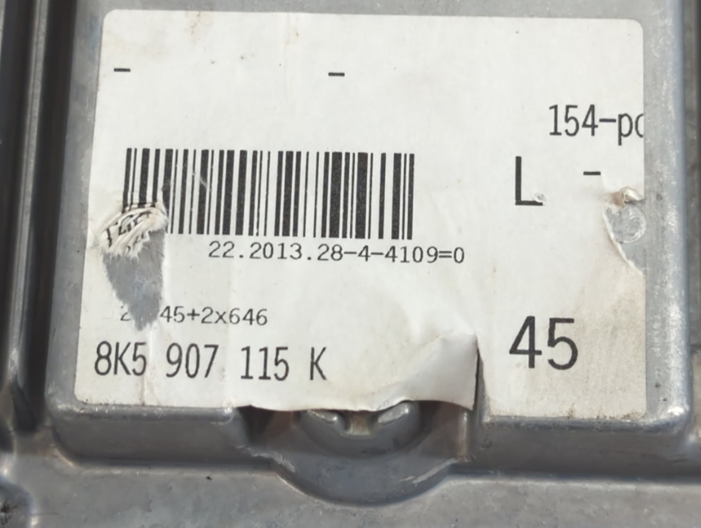 2014-2015 Audi A4 PCM Engine Control Computer ECU ECM PCU OEM P/N:8K5 907 115 K Fits Fits 2014 2015 OEM Used Auto Parts - Oe