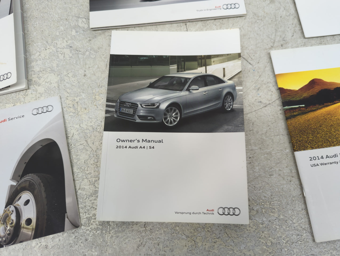 2014 Audi A4 Owners Manual Book Guide P/N:142.561.8K0.23 OEM Used Auto Parts - Oemusedautoparts1.com