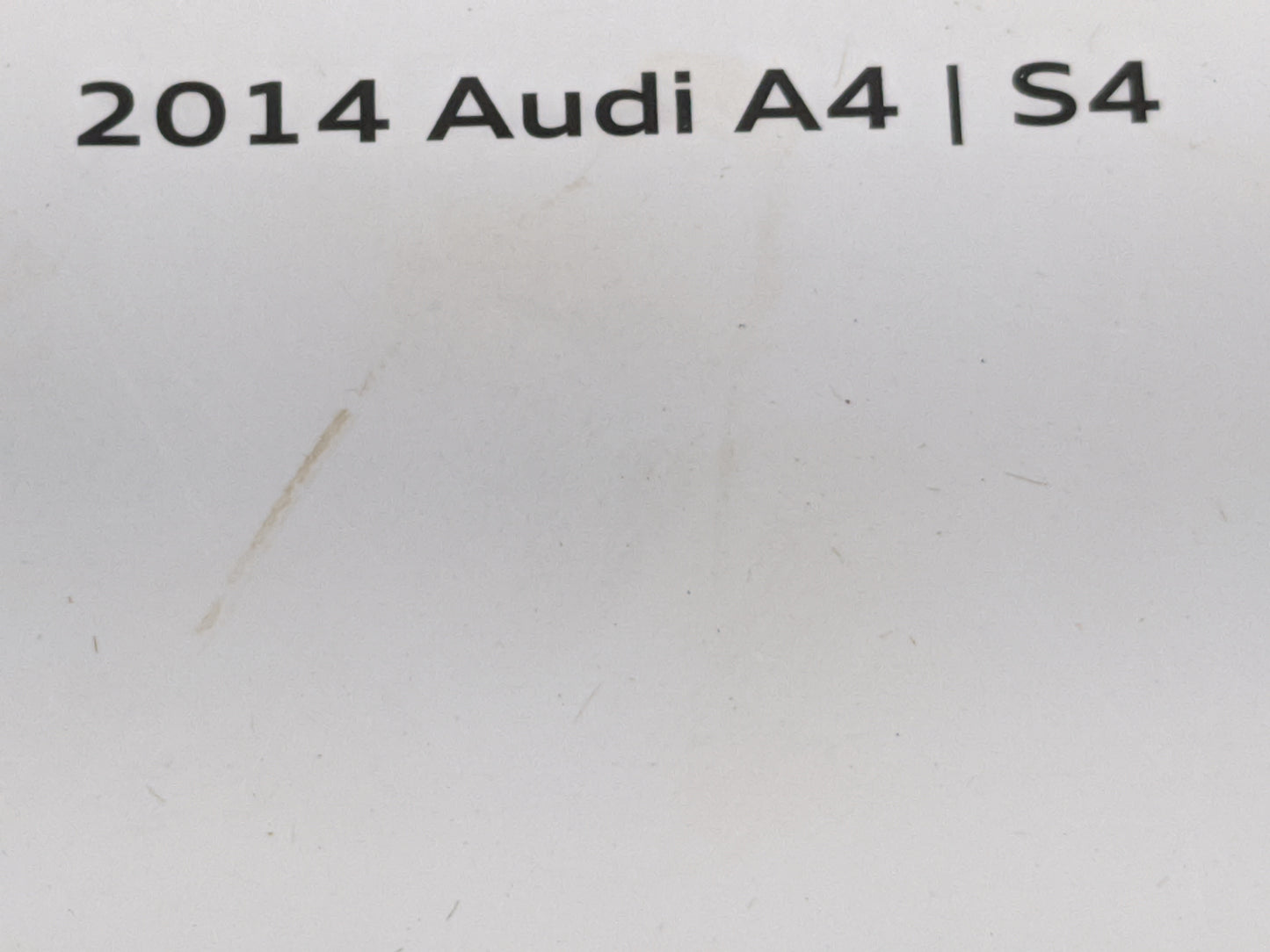 2014 Audi A4 Owners Manual Book Guide P/N:1425618K023 OEM Used Auto Parts - Oemusedautoparts1.com