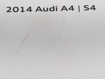 2014 Audi A4 Owners Manual Book Guide P/N:1425618K023 OEM Used Auto Parts