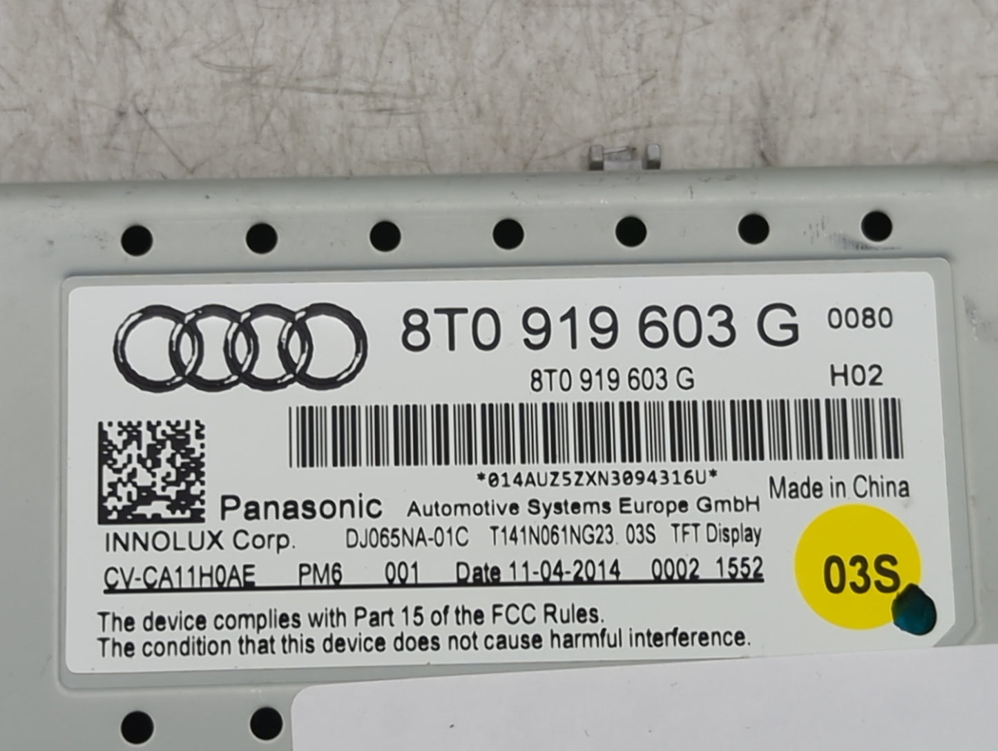 2009-2016 Audi A4 Information Display Screen - Oemusedautoparts1.com