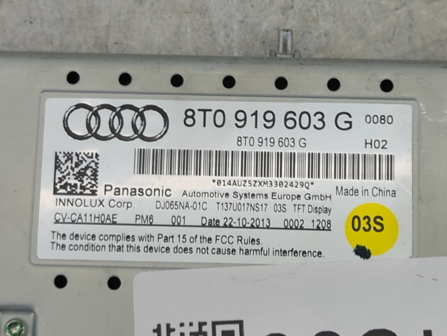 2009-2016 Audi A4 Information Display Screen - Oemusedautoparts1.com