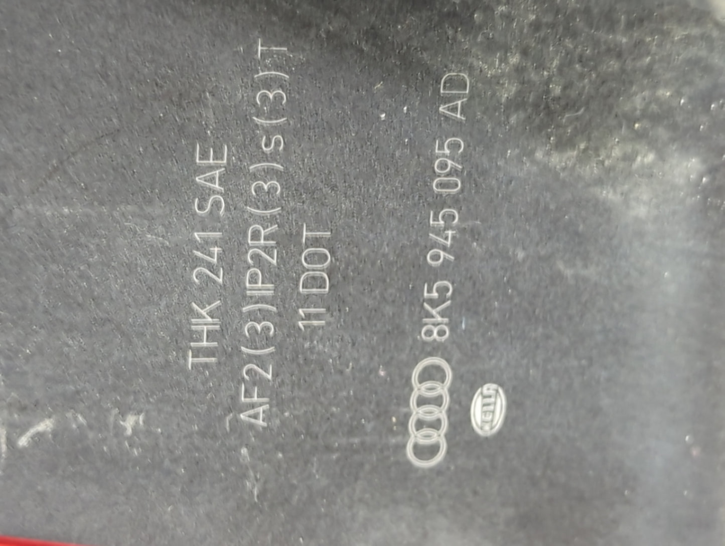 2014 Audi A4 Tail Light Assembly Driver Left OEM P/N:8K5945095AD Fits Fits 2013 2015 2016 OEM Used Auto Parts - Oemusedautop