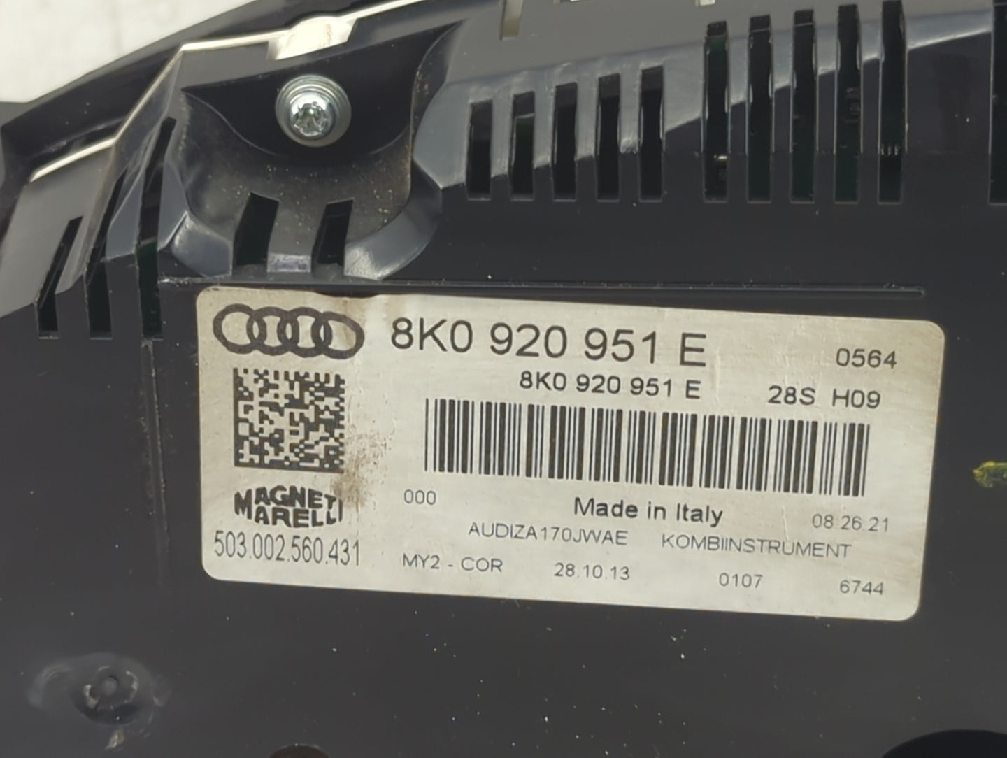 2013-2016 Audi A4 Instrument Cluster Speedometer Gauges P/N:8K0920951E 503002560431 Miles:98K Fits Fits 2013 2014 2015 2016 