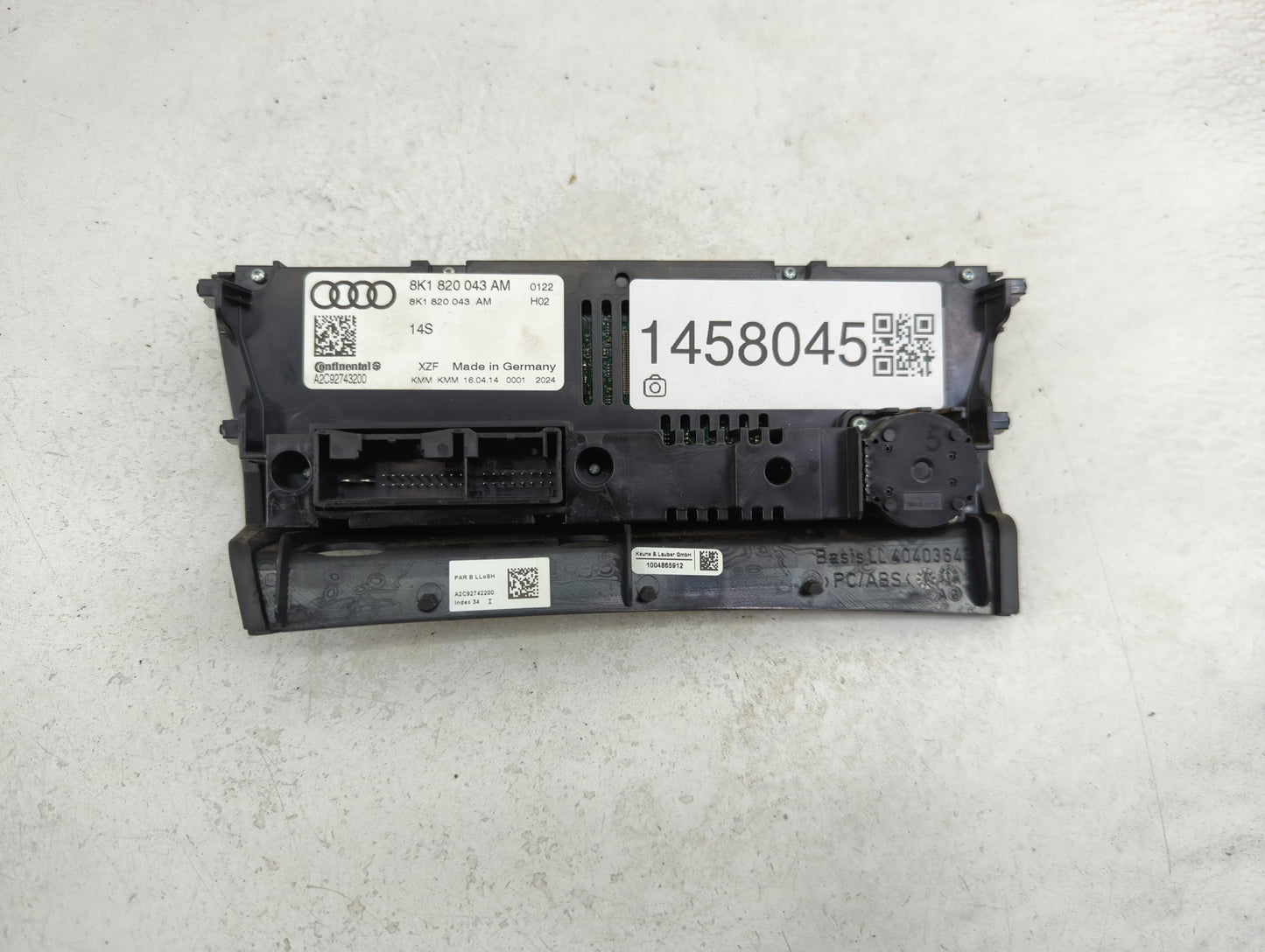 2013-2016 Audi A4 Climate Control Module Temperature AC/Heater Replacement P/N:8K1 820 043 AM Fits Fits 2013 2014 2015 2016 