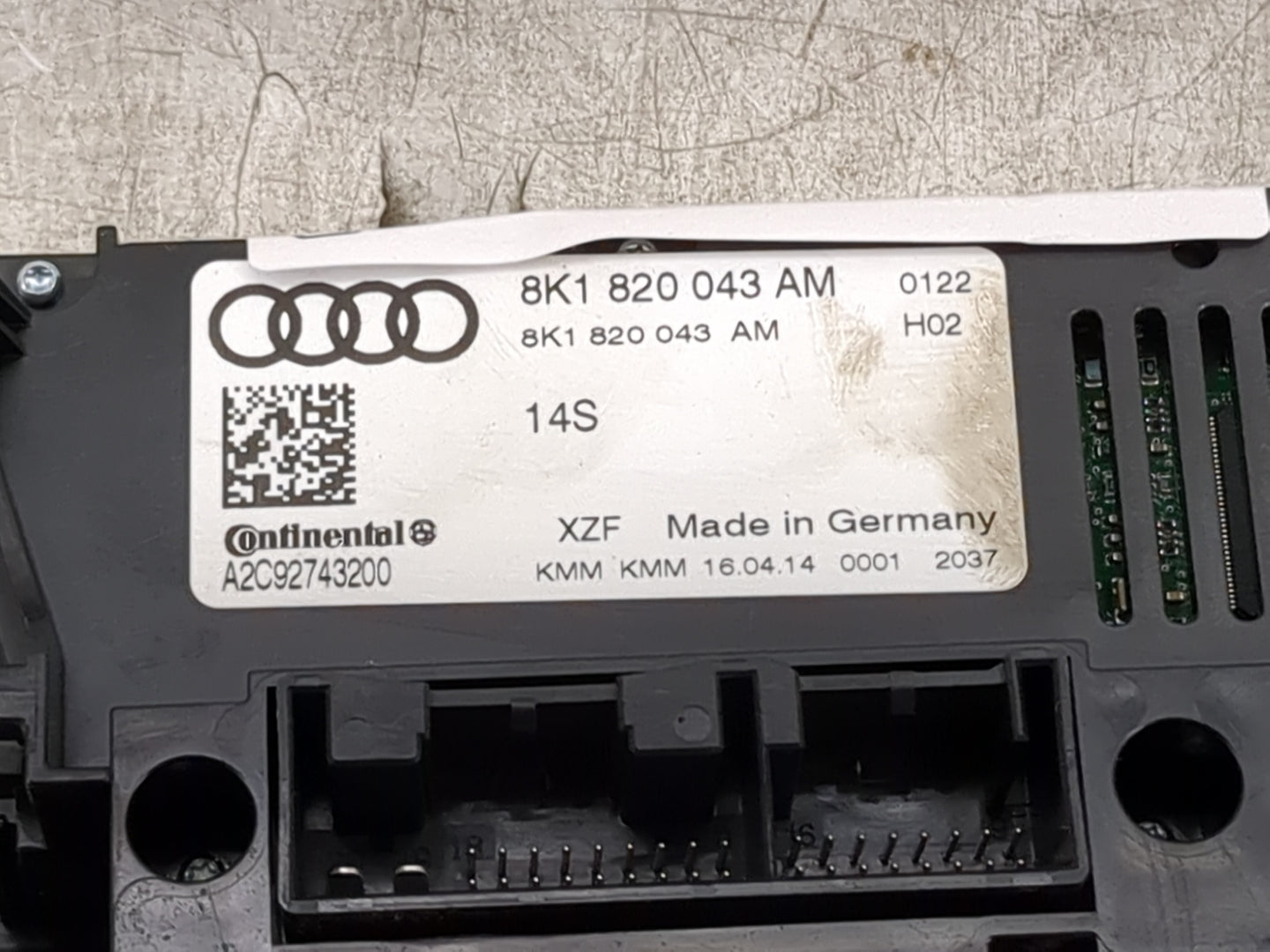 2013-2016 Audi A4 Climate Control Module Temperature AC/Heater Replacement P/N:8K1 820 043 AM Fits Fits 2013 2014 2015 2016 