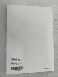 2014 Audi A4 Owners Manual Book Guide P/N:142.561.8K0.23 1425618K023, 121.566.8RA.21, 1215668A21 OEM Used Auto Parts - Oemus