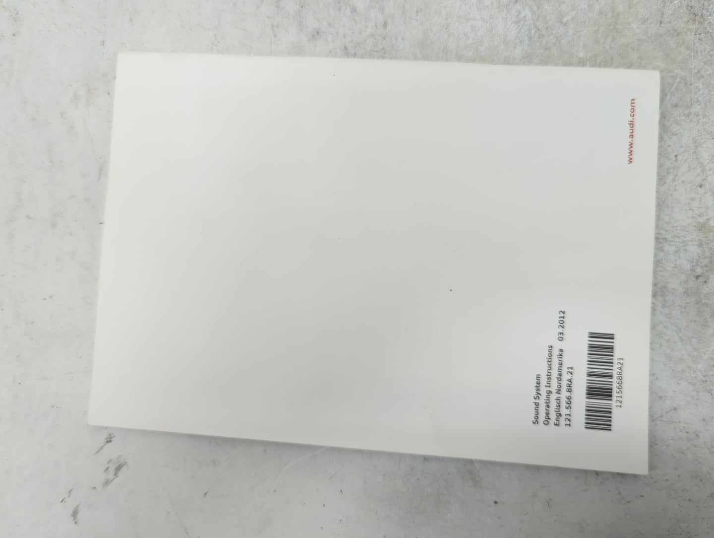 2014 Audi A4 Owners Manual Book Guide P/N:142.561.8K0.23 1425618K023, 121.566.8RA.21, 1215668A21 OEM Used Auto Parts - Oemus