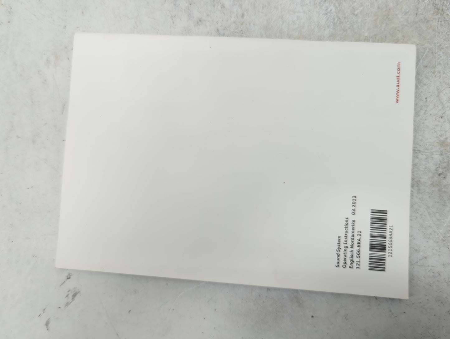 2014 Audi A4 Owners Manual Book Guide P/N:142.561.8K0.23 1425618K023, 121.566.8RA.21, 1215668A21 OEM Used Auto Parts - Oemus