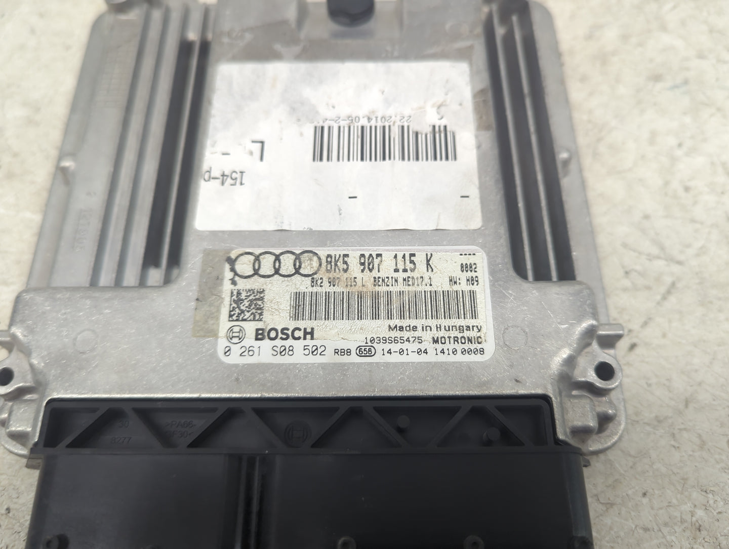 2014-2015 Audi A4 PCM Engine Control Computer ECU ECM PCU OEM P/N:8K5907115K 0261S08502, 1039S65475 Fits Fits 2014 2015 OEM 