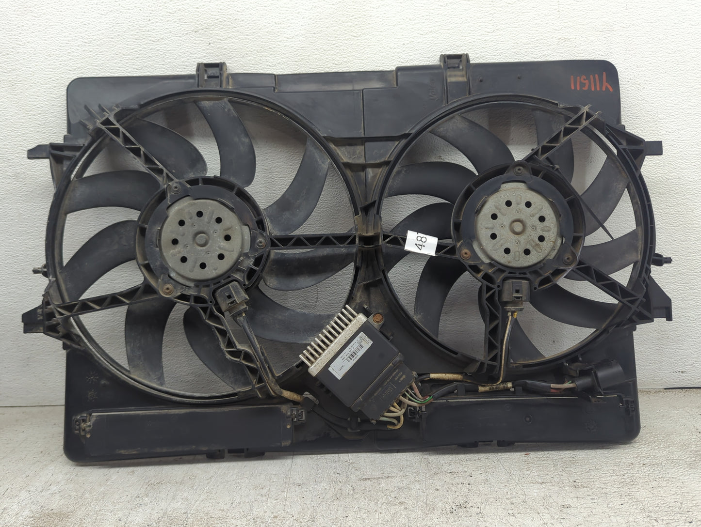 2009-2016 Audi A4 Electric Radiator Cooling Fan Motor Assembly P/N:8K0121003P 8K0959501G Fits OEM Used Auto Parts - Oemuseda