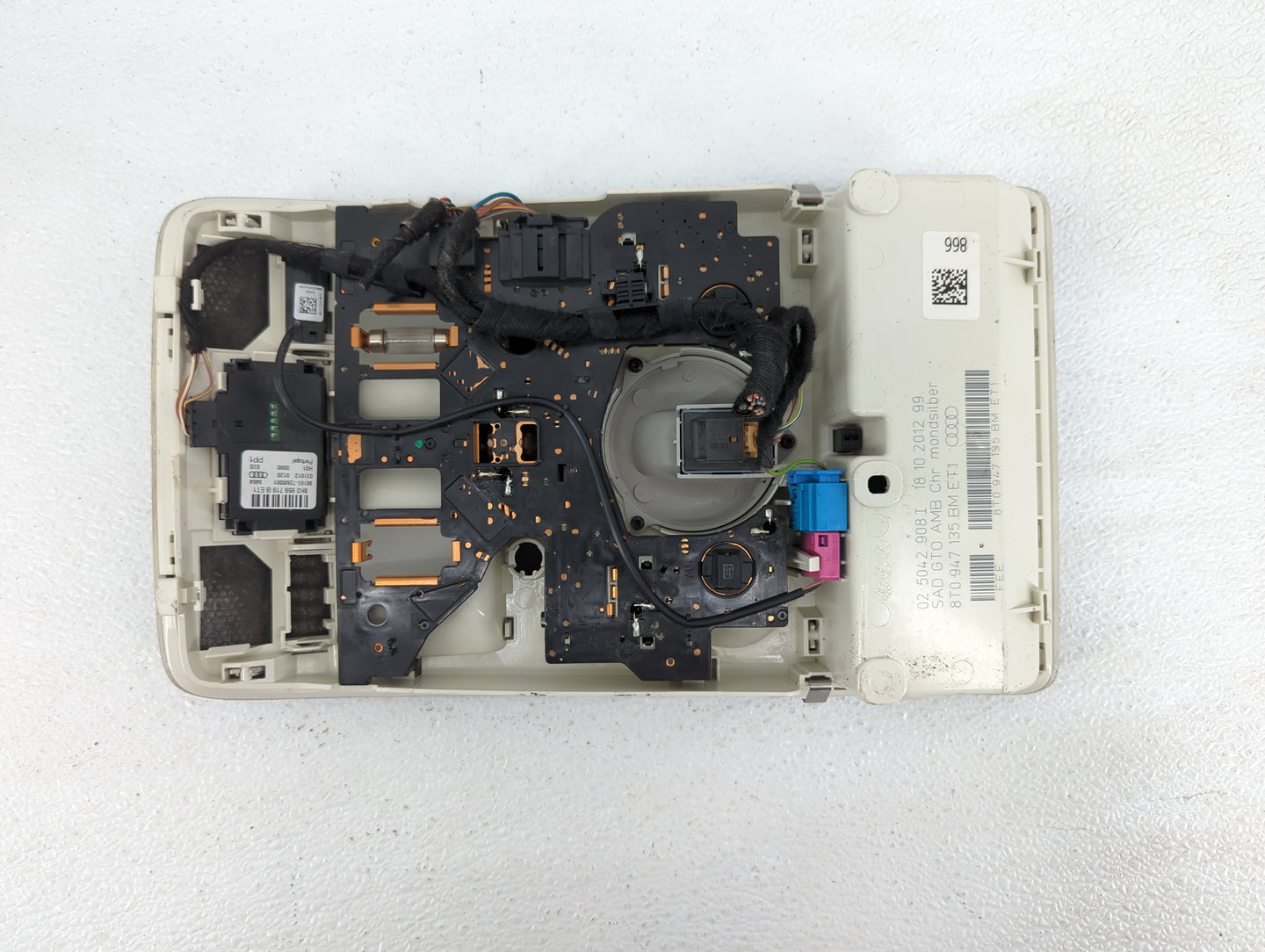 Audi A4 Overhead Console W/rear Climate Control Grey - Oemusedautoparts1.com