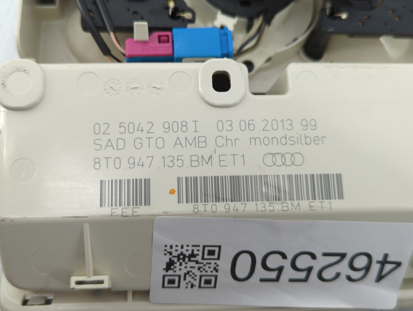 2013-2015 Audi A4 Overhead Roof Console Grey - Oemusedautoparts1.com