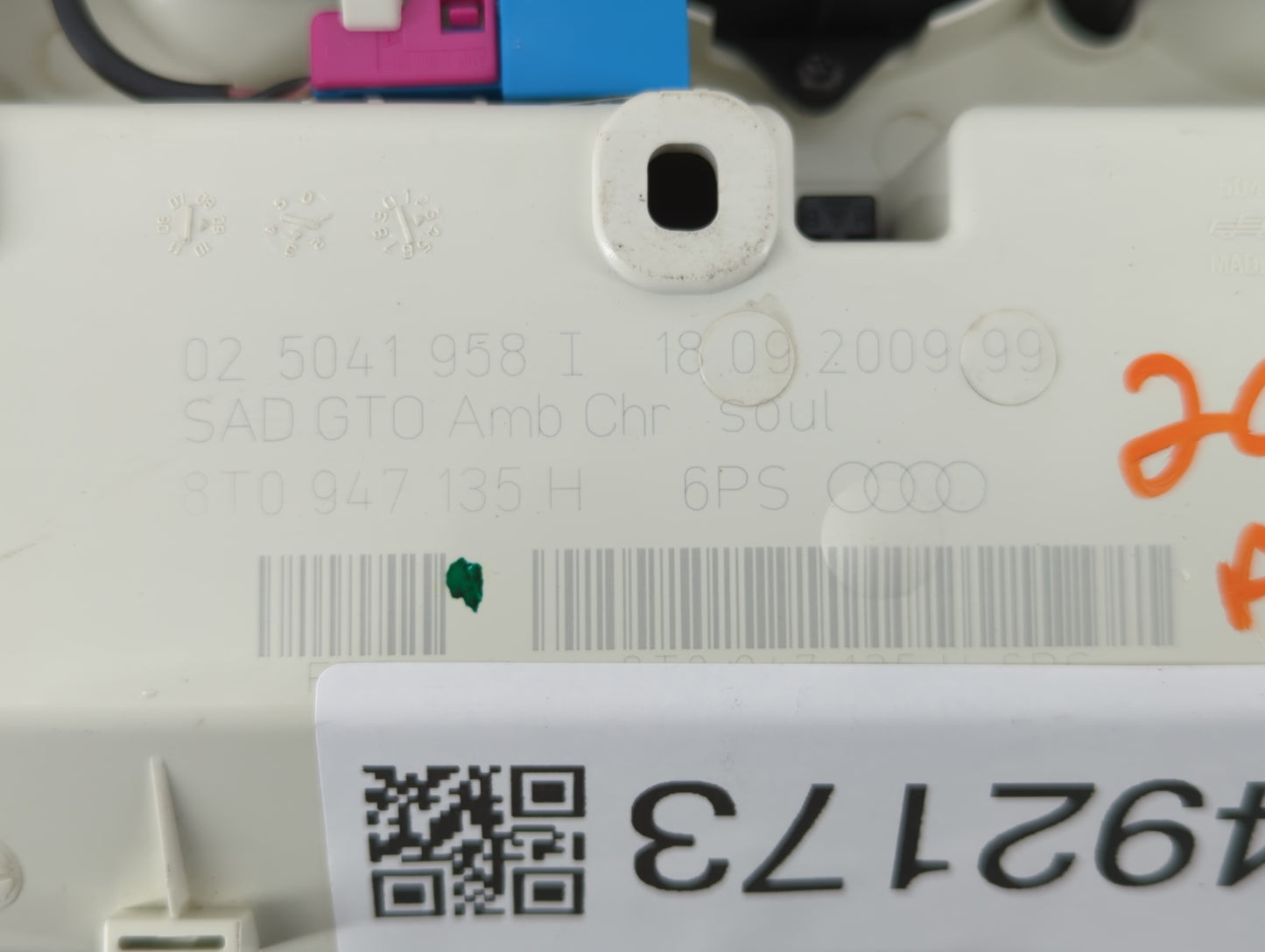 Audi A4 Overhead Console W/rear Climate Control Black - Oemusedautoparts1.com