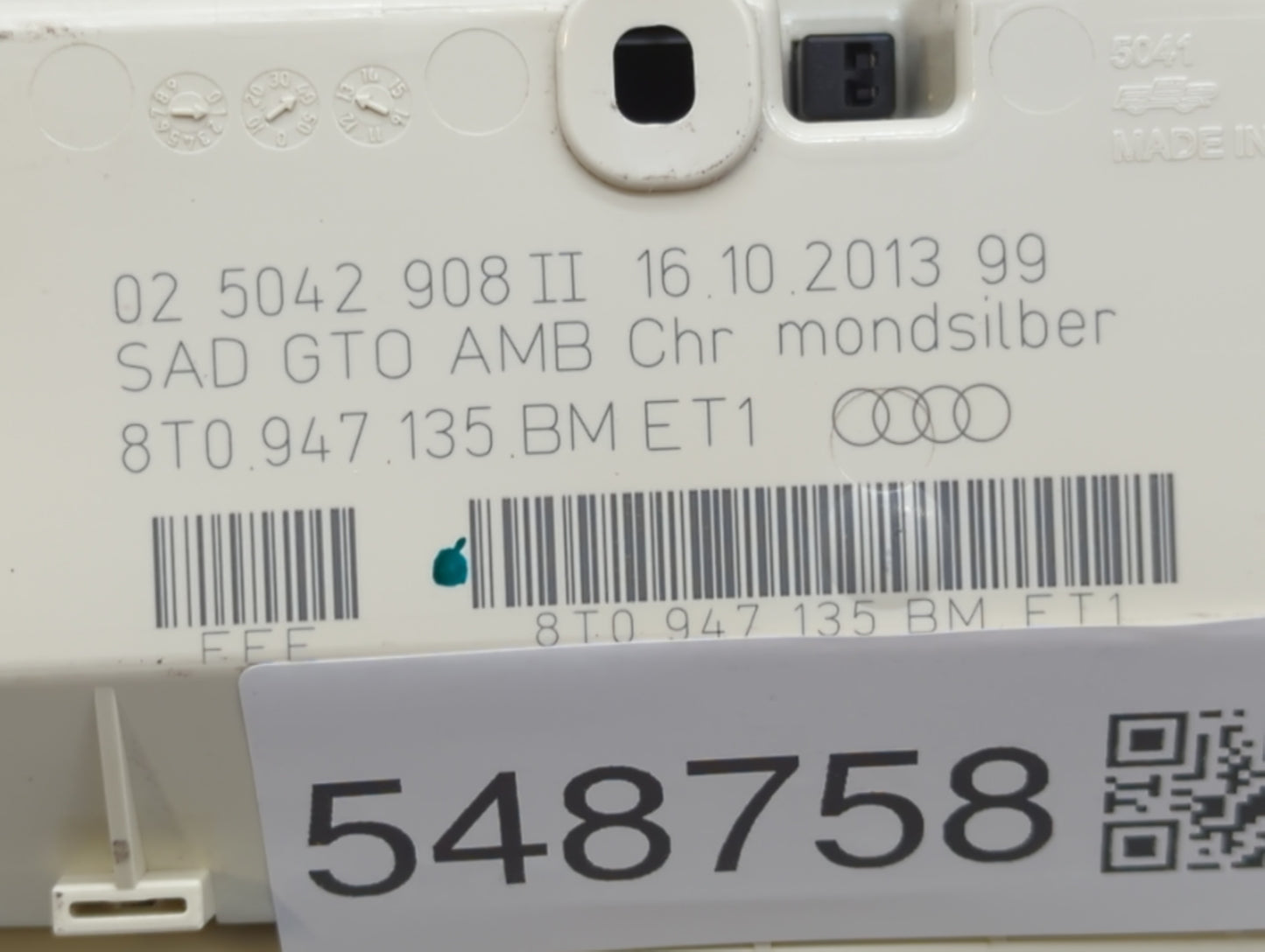 2013-2015 Audi A4 Overhead Roof Console 548758 - Oemusedautoparts1.com