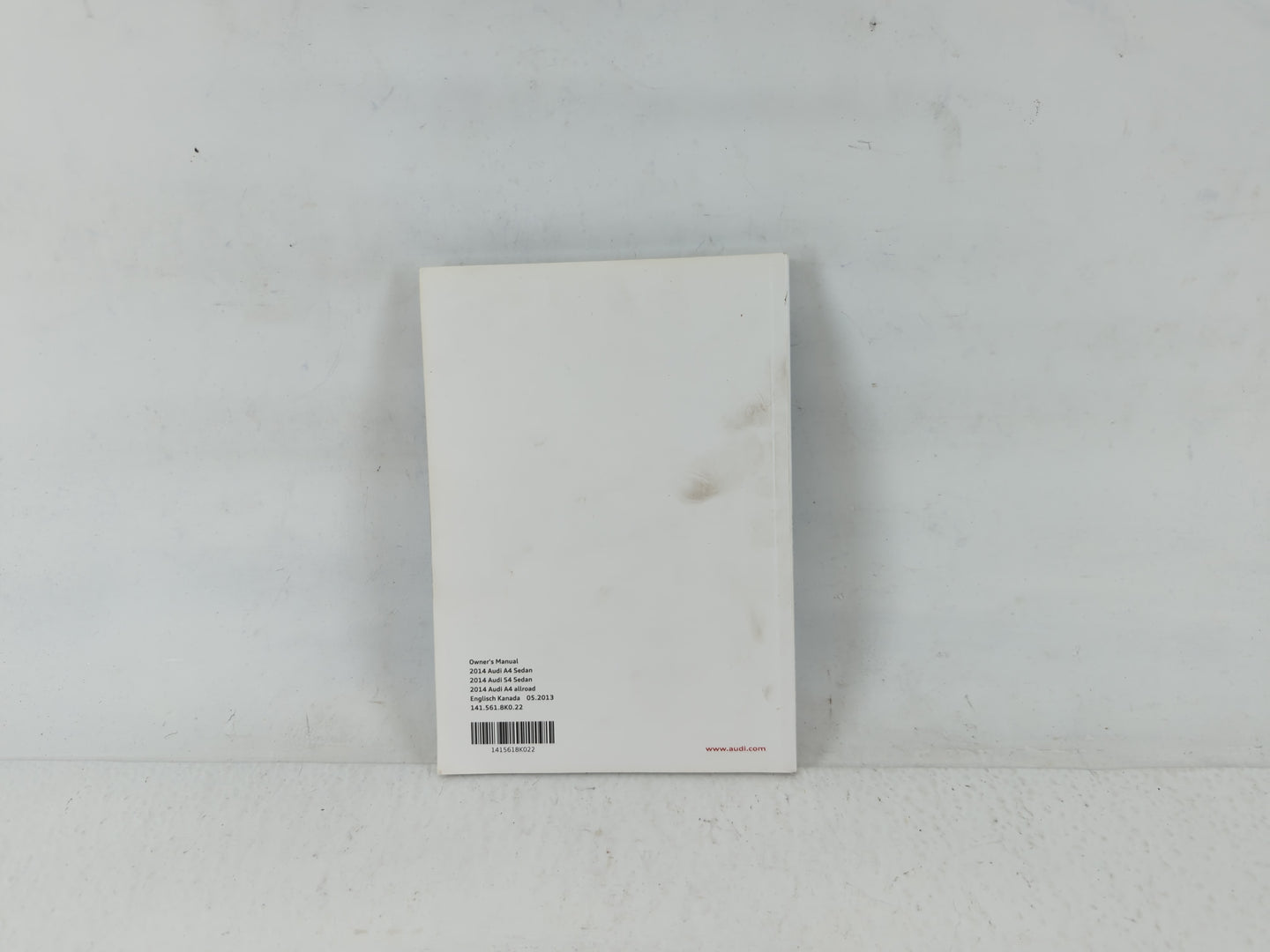 2014 Audi A4 Owners Manual Book Guide P/N:1415618K022 OEM Used Auto Parts - Oemusedautoparts1.com