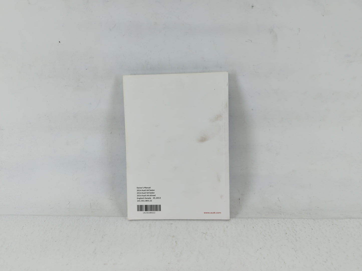 2014 Audi A4 Owners Manual Book Guide P/N:1415618K022 OEM Used Auto Parts - Oemusedautoparts1.com