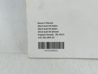 2014 Audi A4 Owners Manual Book Guide P/N:1415618K022 OEM Used Auto Parts - Oemusedautoparts1.com