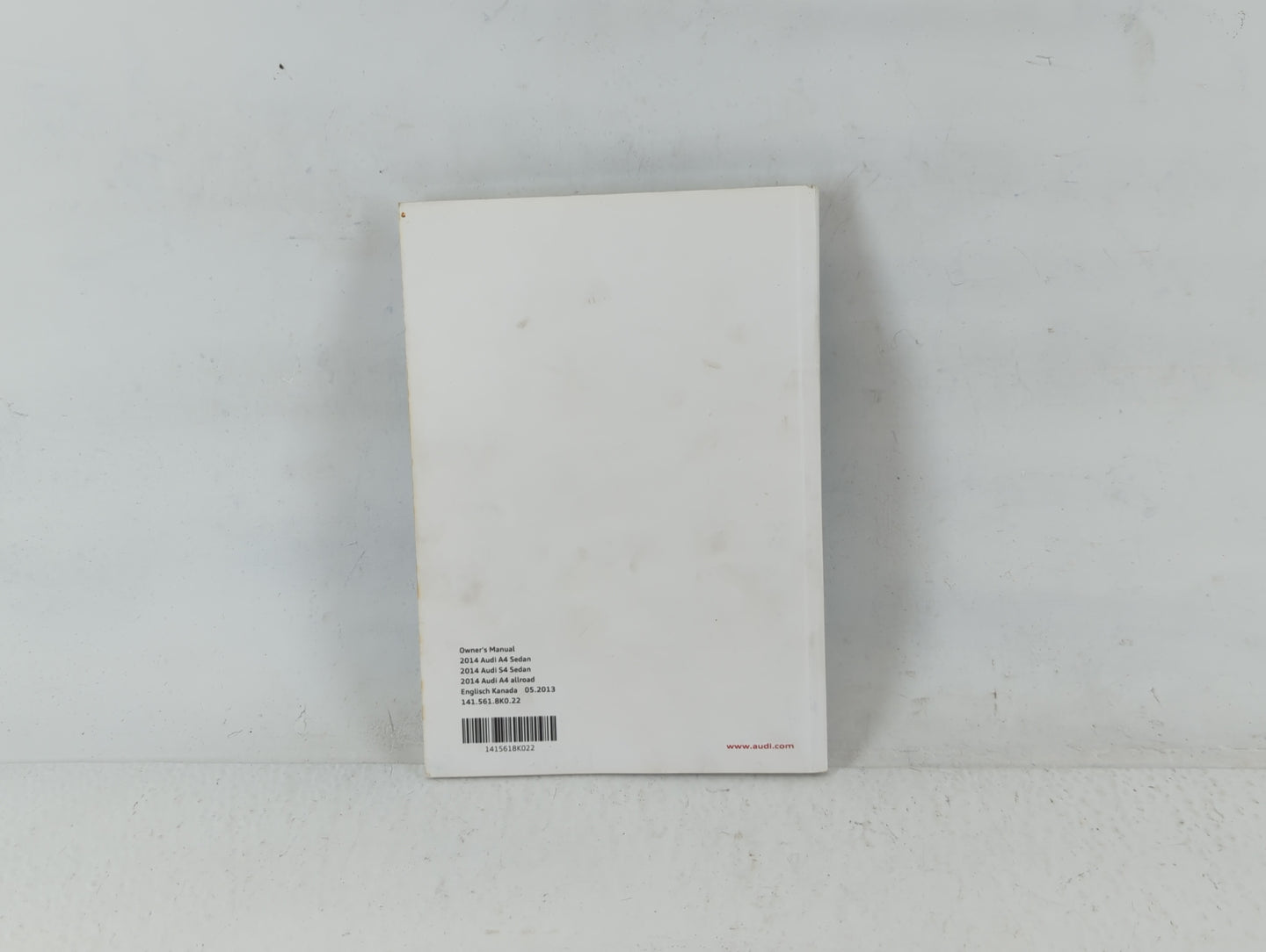 2014 Audi A4 Owners Manual Book Guide P/N:1415618K022 OEM Used Auto Parts - Oemusedautoparts1.com