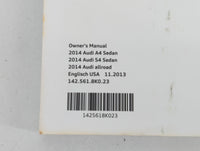 2014 Audi A4 Owners Manual Book Guide P/N:1425618K023 OEM Used Auto Parts - Oemusedautoparts1.com