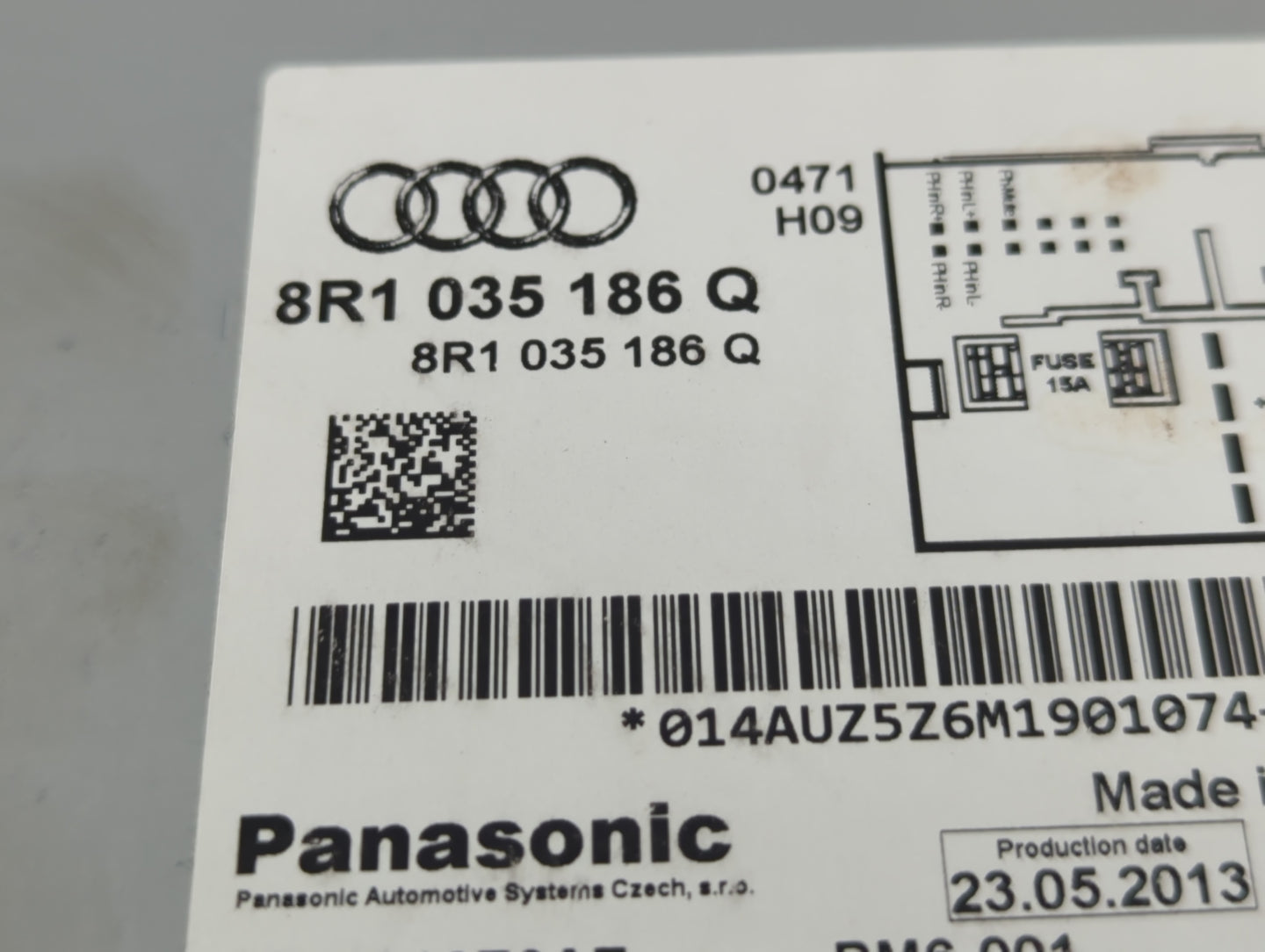 2013-2016 Audi A4 Radio AM FM Cd Player Receiver Replacement P/N:8R1 035 186 Q Fits Fits 2013 2014 2015 2016 OEM Used Auto P