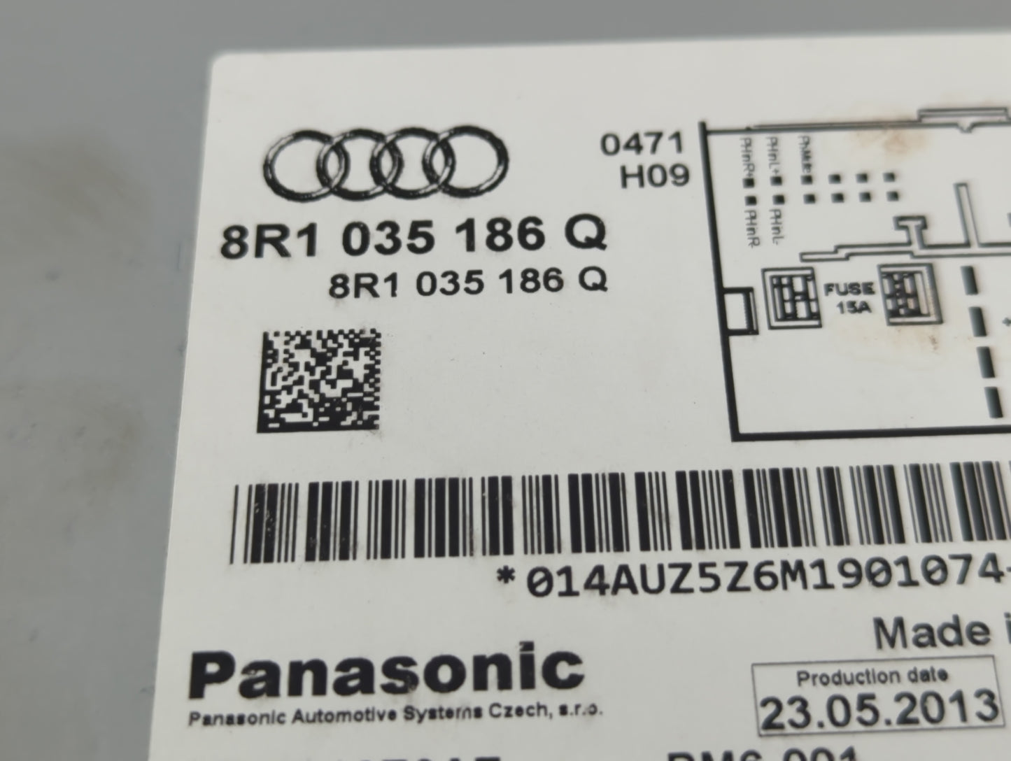 2013-2016 Audi A4 Radio AM FM Cd Player Receiver Replacement P/N:8R1 035 186 Q Fits Fits 2013 2014 2015 2016 OEM Used Auto P