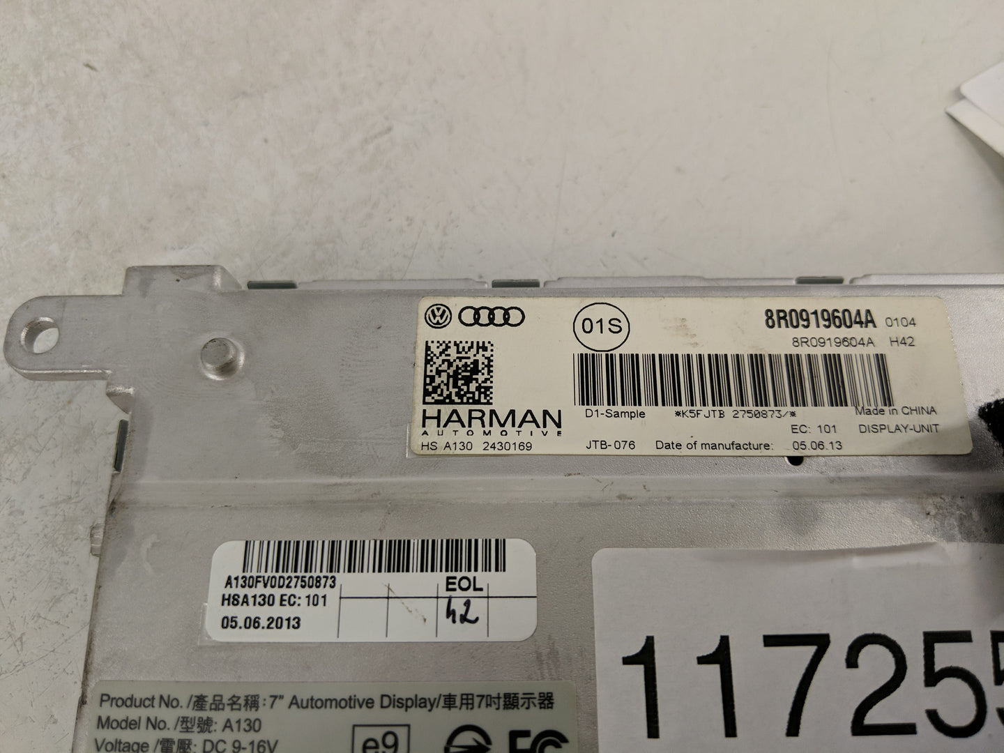 2014 Audi A5 Information Display Screen - Oemusedautoparts1.com