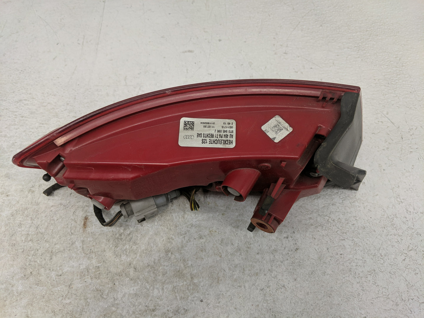 2014 Audi A5 Tail Light Assembly Passenger Right OEM Fits OEM Used Auto Parts - Oemusedautoparts1.com