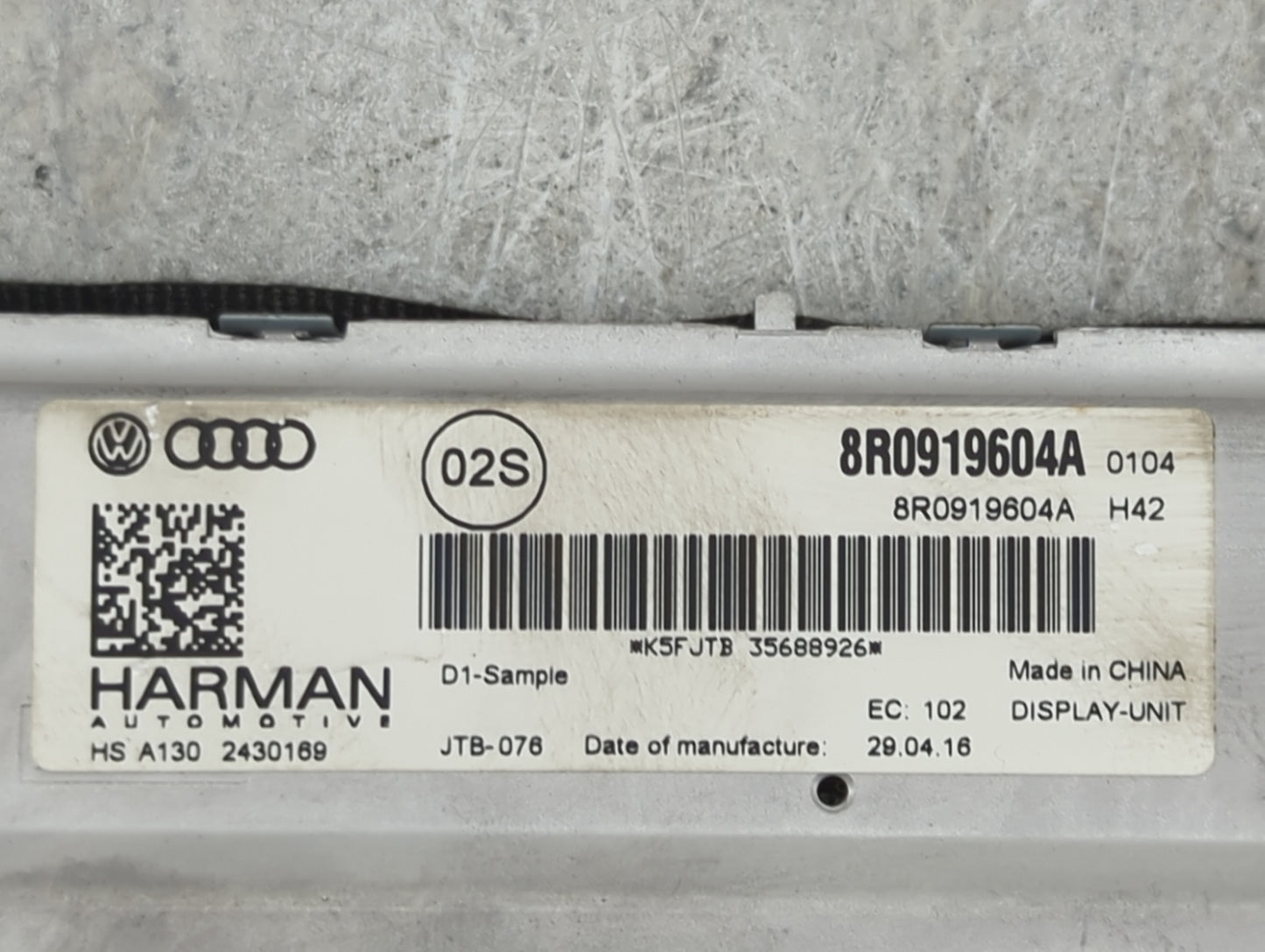 2014 Audi A5 Information Display Screen - Oemusedautoparts1.com
