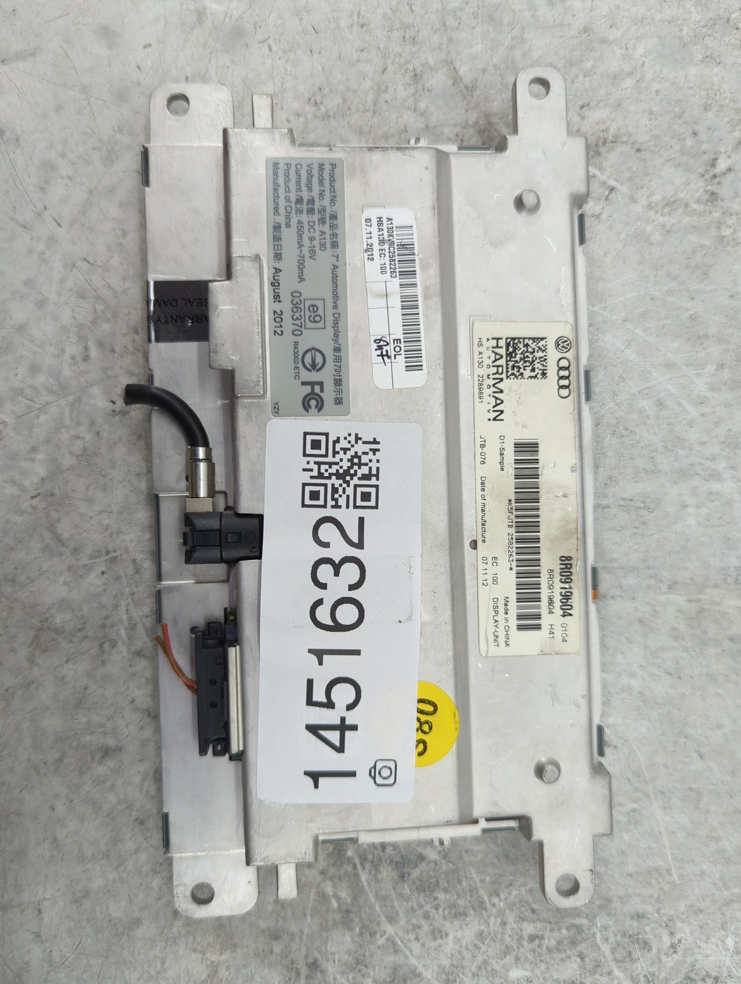 2014 Audi A5 Information Display Screen - Oemusedautoparts1.com